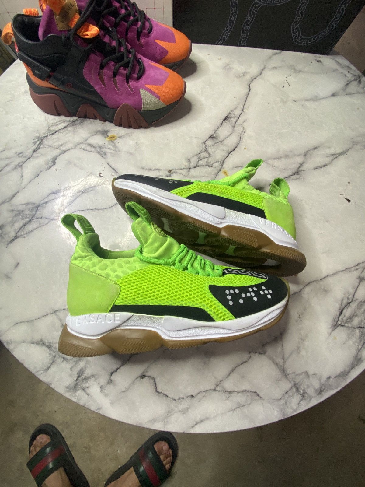 Versace Versace chain react neon green Size US 10 / EU 43 - 3 Thumbnail
