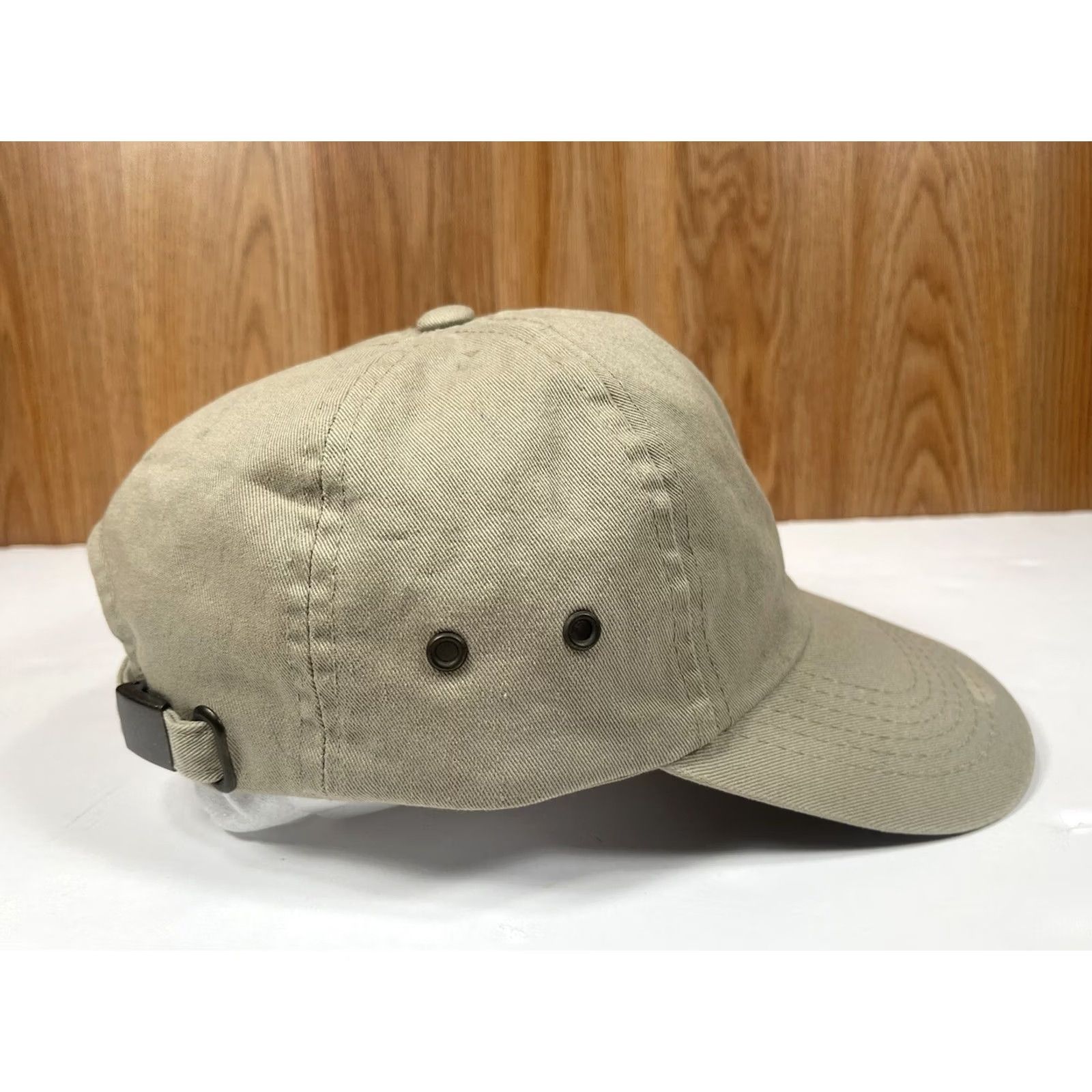 Vintage VINTAGE The G Cap Adjustable Strap Back Hat Cap One Size Beige 100% Cotton Pacific Headwear Mens Cap Beige Solid Cotton Cap Accessories Size ONE SIZE - 4 Thumbnail