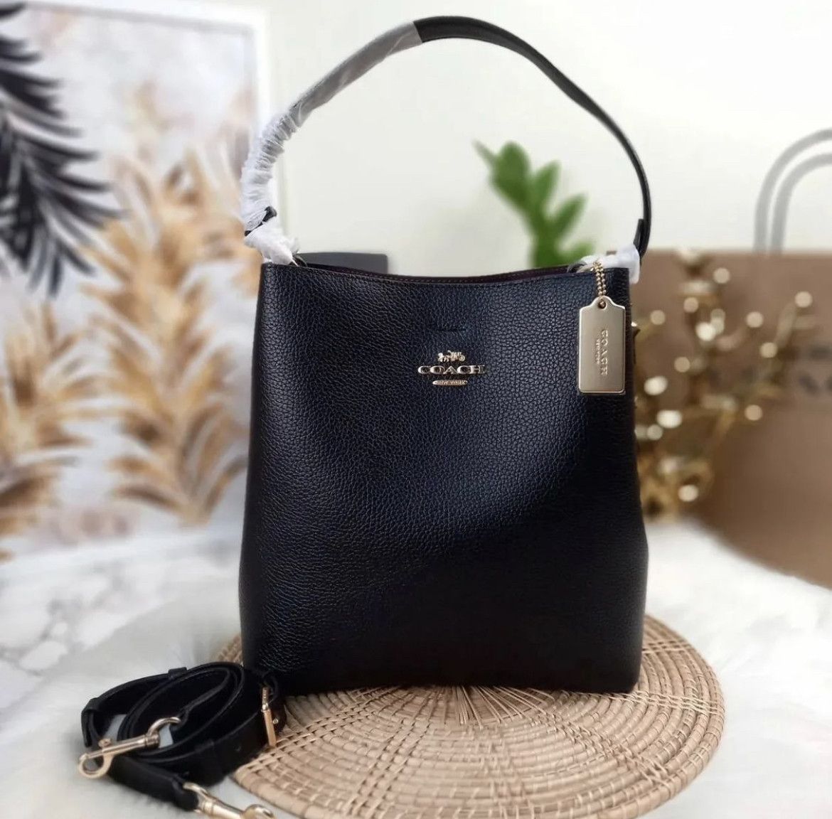 Coach Small Town Bucket Crossbody Bag 1011 in Black, Women's