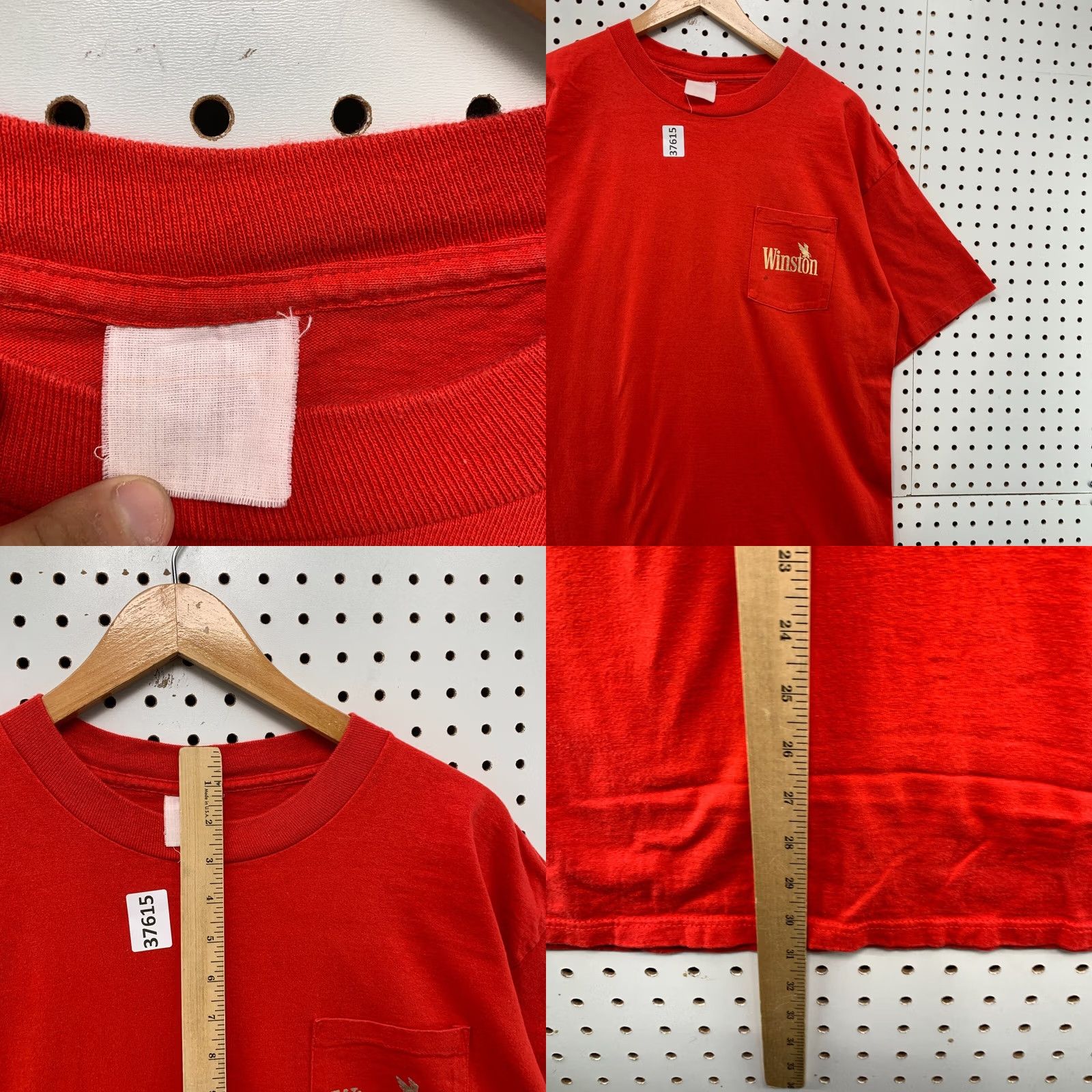Vintage VINTAGE Winston Pocket Shirt Mens Large Red Eagle Single Stitch Cigg TEE Size US L / EU 52-54 / 3 - 8 Thumbnail