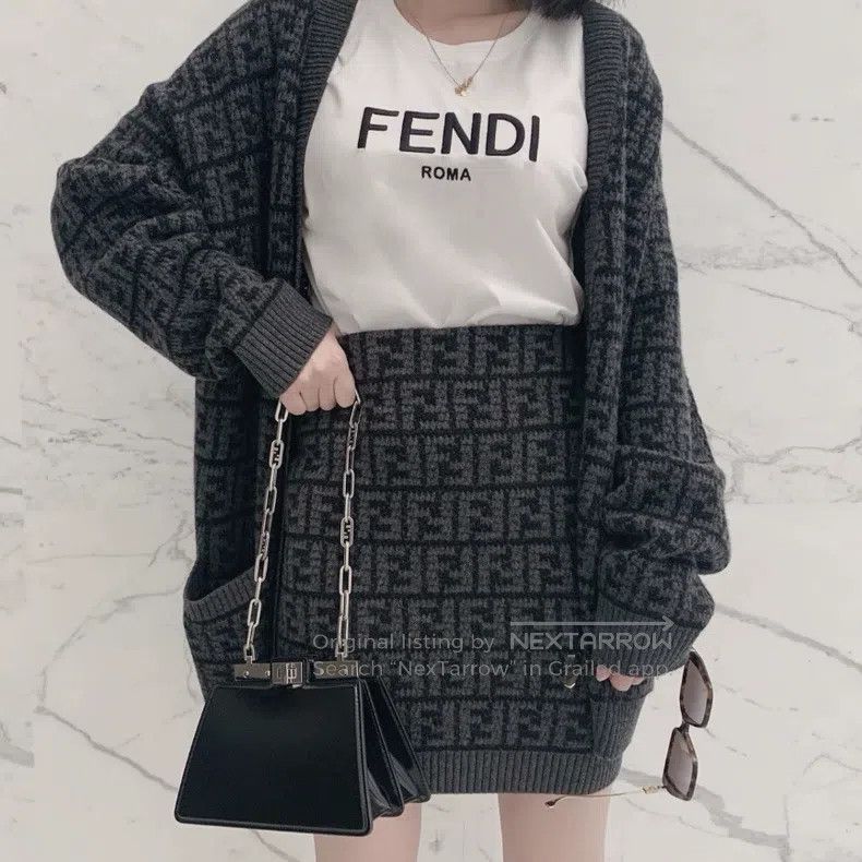 Fendi Fendi Fully printed cashmere skirt Size 24" / US 00 / IT 34 - 6 Thumbnail