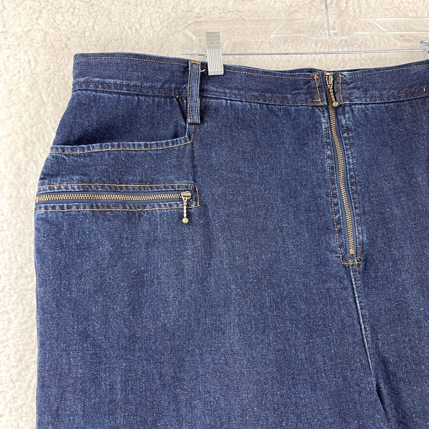 Madewell Madewell x Karen Walker Blazar Zip Jeans Womens Size 37 Wide-Leg Blue Frayed Hem Jeans Size 25" / US 0 / IT 36 - 4 Thumbnail