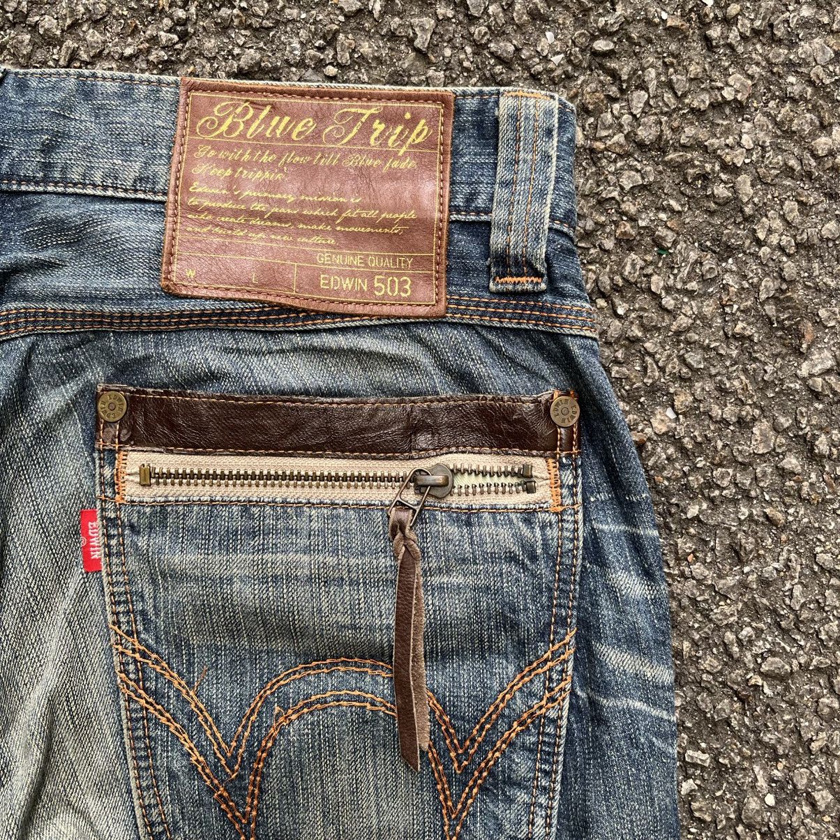 Hysteric Glamour Vintage Edwin 503 Rusty Faded Distressed Denim Jean Pants Size US 32 / EU 48 - 13 Thumbnail