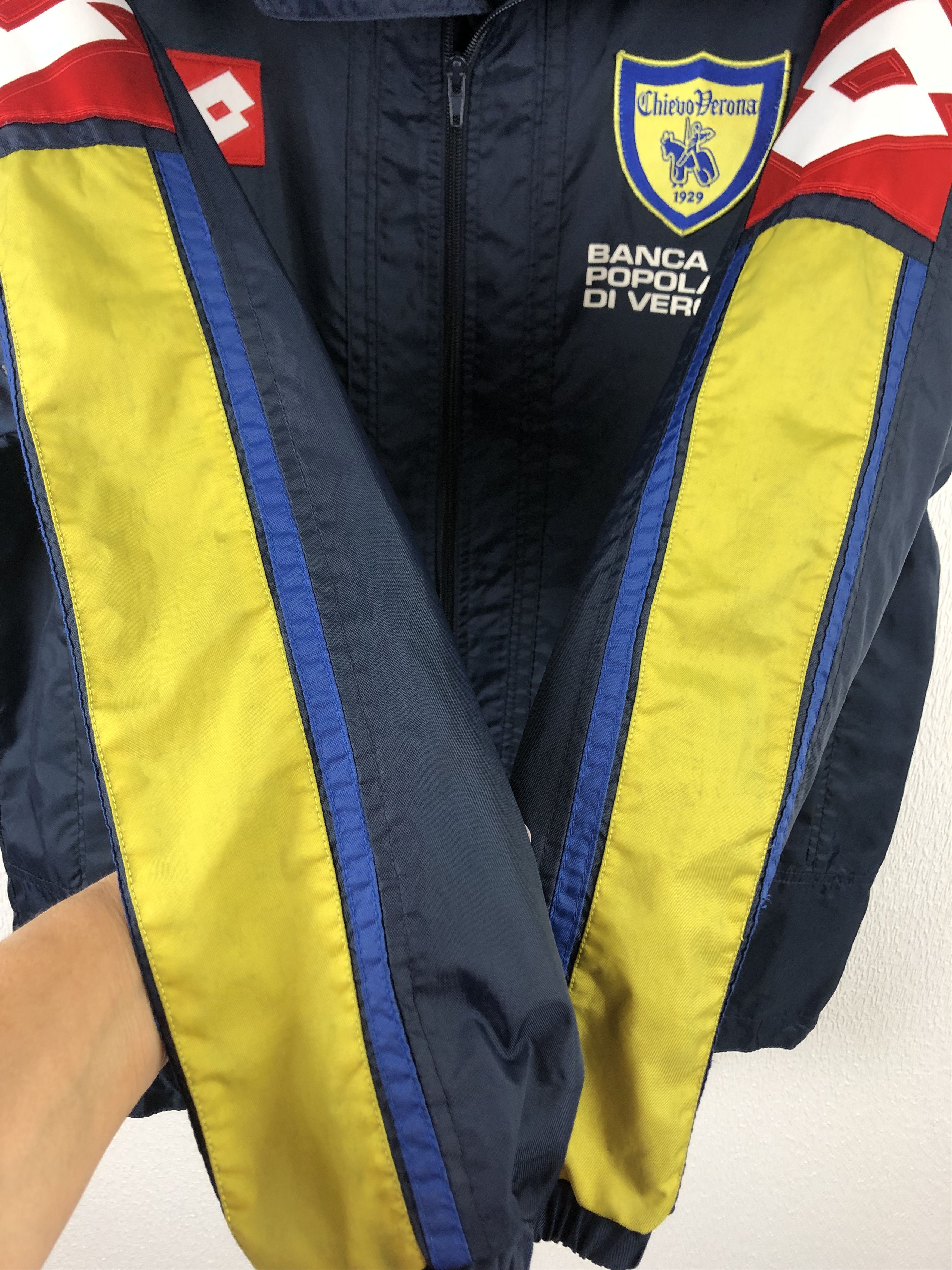 Vintage Vintage Lotto Chievo Verona Jacket Football Soccer Track Top Size US S / EU 44-46 / 1 - 7 Thumbnail