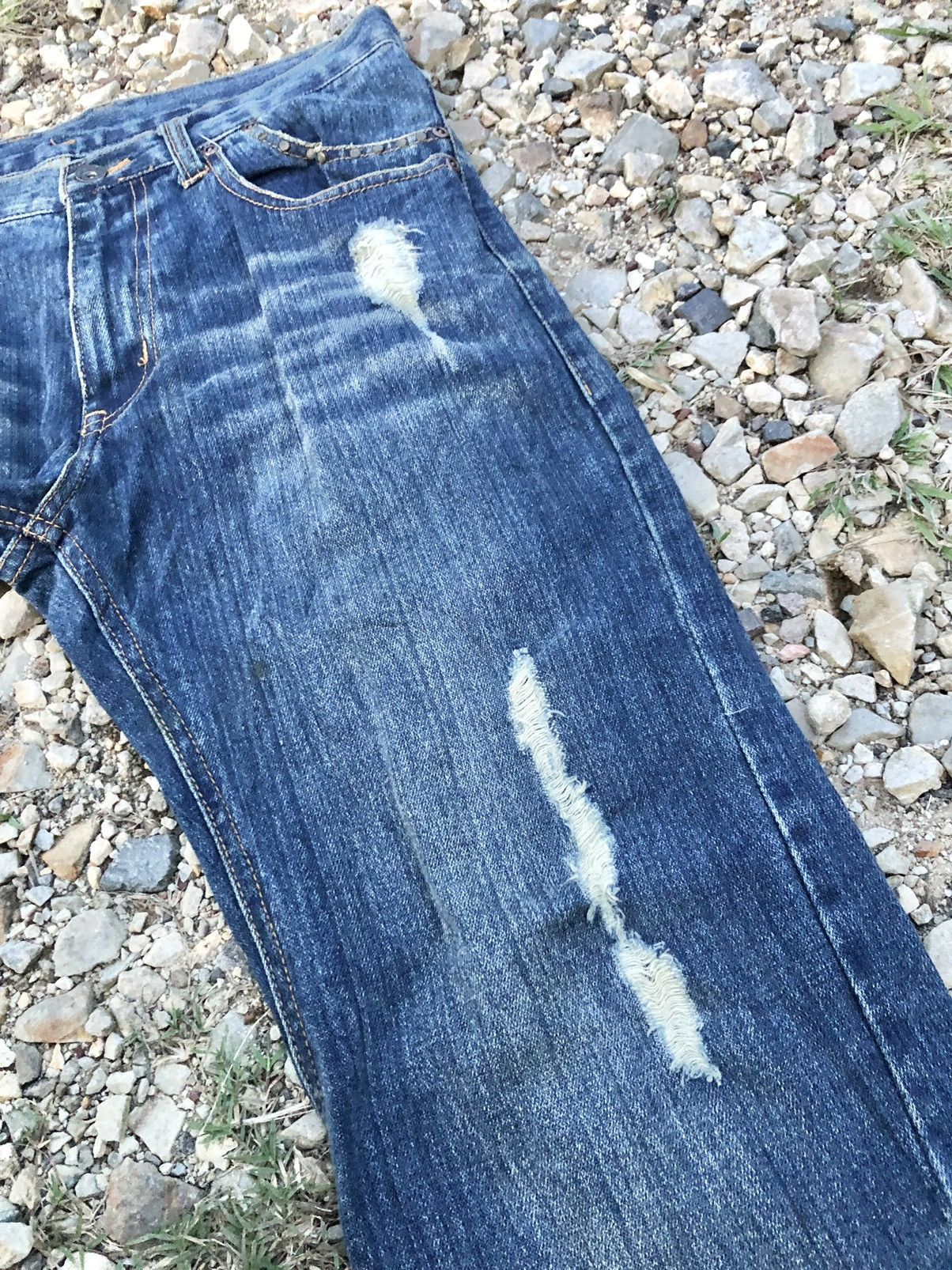 Japanese Brand TWIST ANTFUL JEANS WASHED BLUE DENIM Size US 31 - 4 Thumbnail