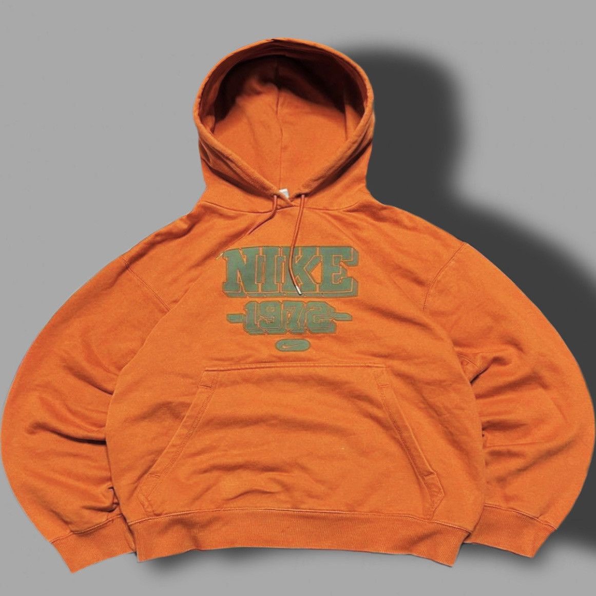 Nike × Vintage 00s Vintage Nike 3D Big Logo Oversized Hoodie Rare Size US XL / EU 56 / 4 - 1 Thumbnail