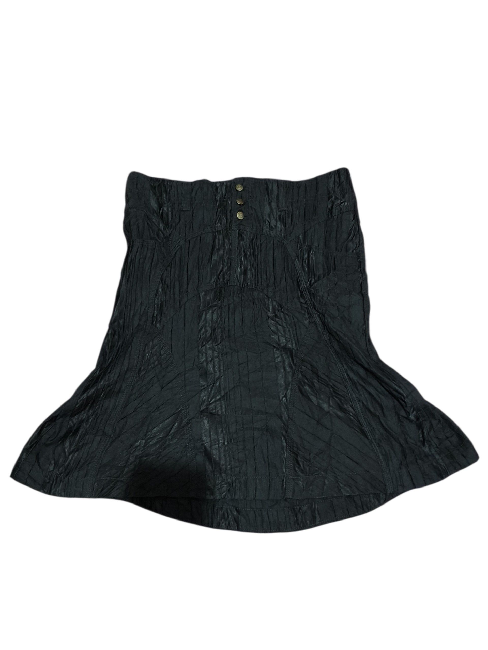 Just Cavalli Just Cavalli Gothic and Punk Crinkle Panel Midi Skirt Dark Size 30" / US 8 / IT 44 - 7 Thumbnail