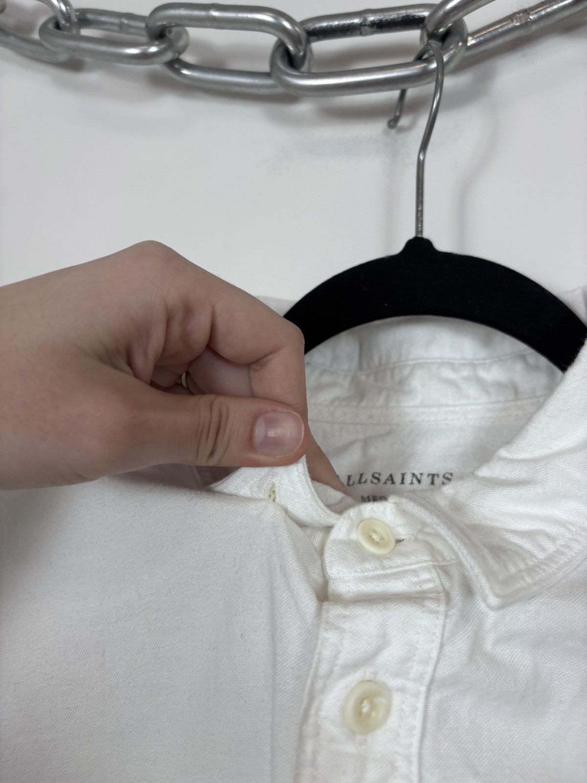 Allsaints AllSaints Men’s Hungtingdon SS Shirt Short Sleeve White Size US M / EU 48-50 / 2 - 11 Thumbnail