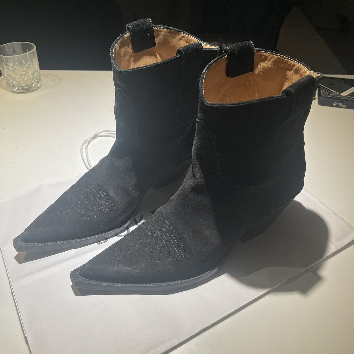Maison Margiela Suede Cowboy Boots Size US 8 / EU 41 - 1 Thumbnail