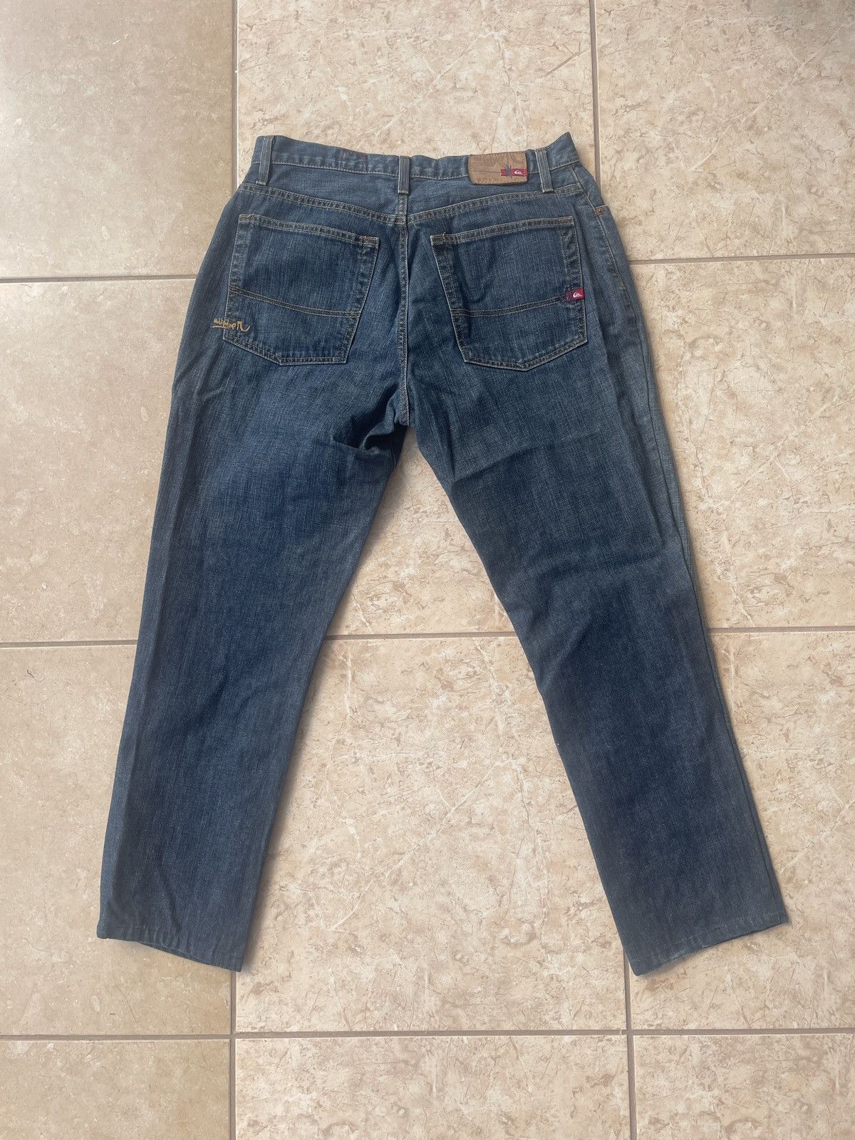 Quiksilver *VINTAGE* QUIKSILVER JEANS ~NATURAL FADE~ Size US 33 - 2 Thumbnail