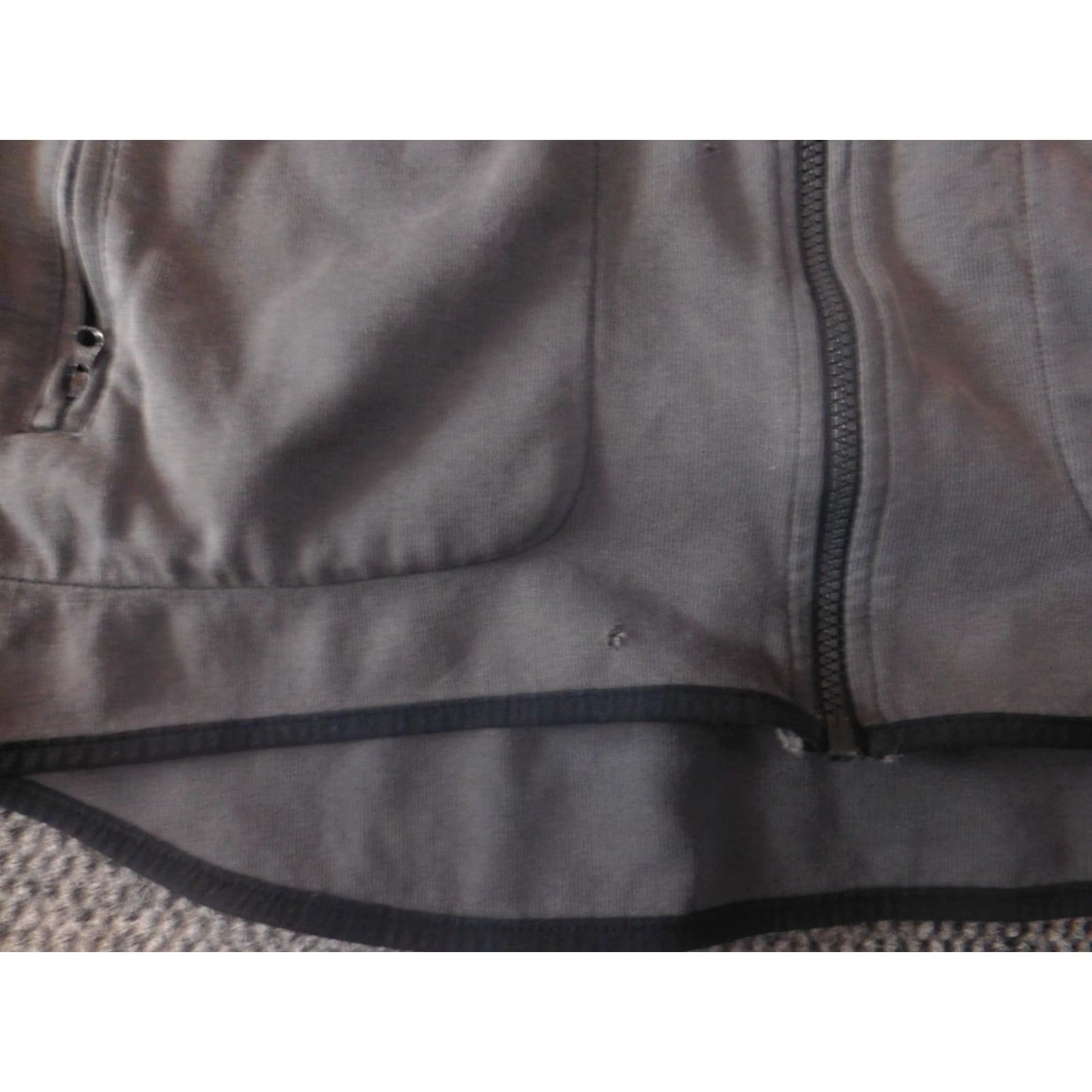 Nike Nike Jacket Womens L Gray logo full zip fleece hoodie retro classic Size L / US 10 / IT 46 - 3 Thumbnail