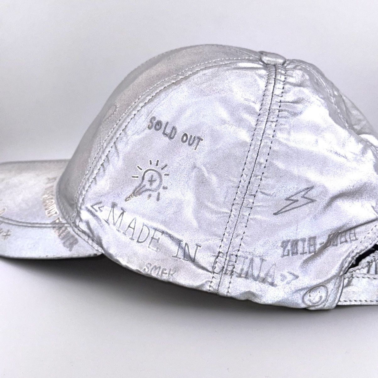 SMFK SMFK Reflective Silver All Over Graphic Sam & Frank Cap Size ONE SIZE - 6 Thumbnail