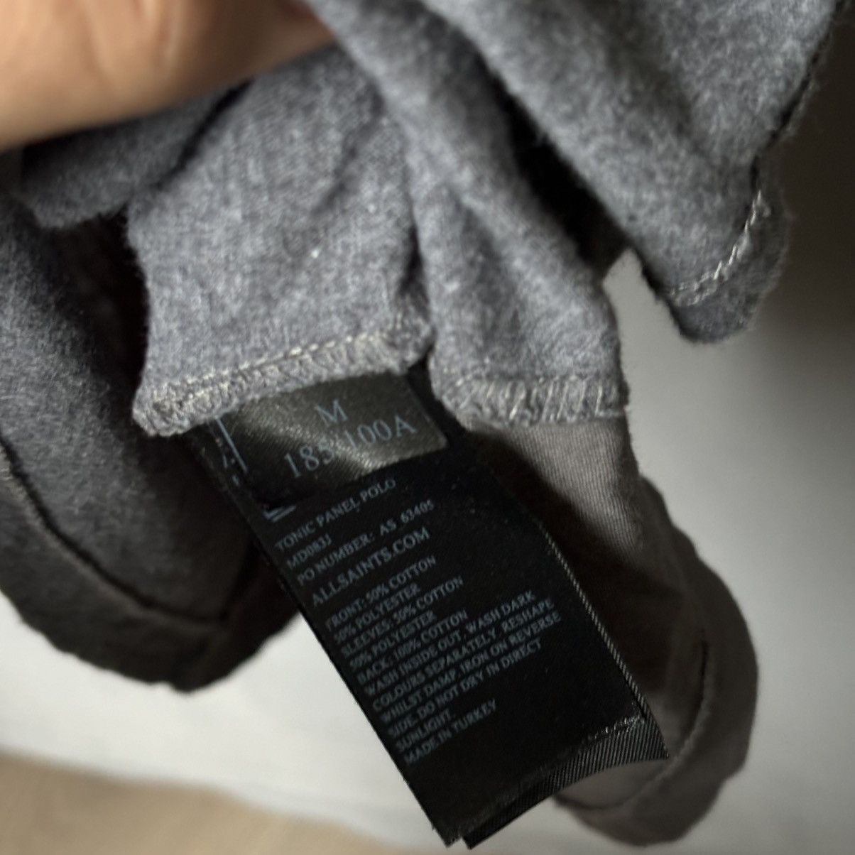 Allsaints Allsaints polo basic cotton streetwear casual grey medium Size US M / EU 48-50 / 2 - 6 Thumbnail