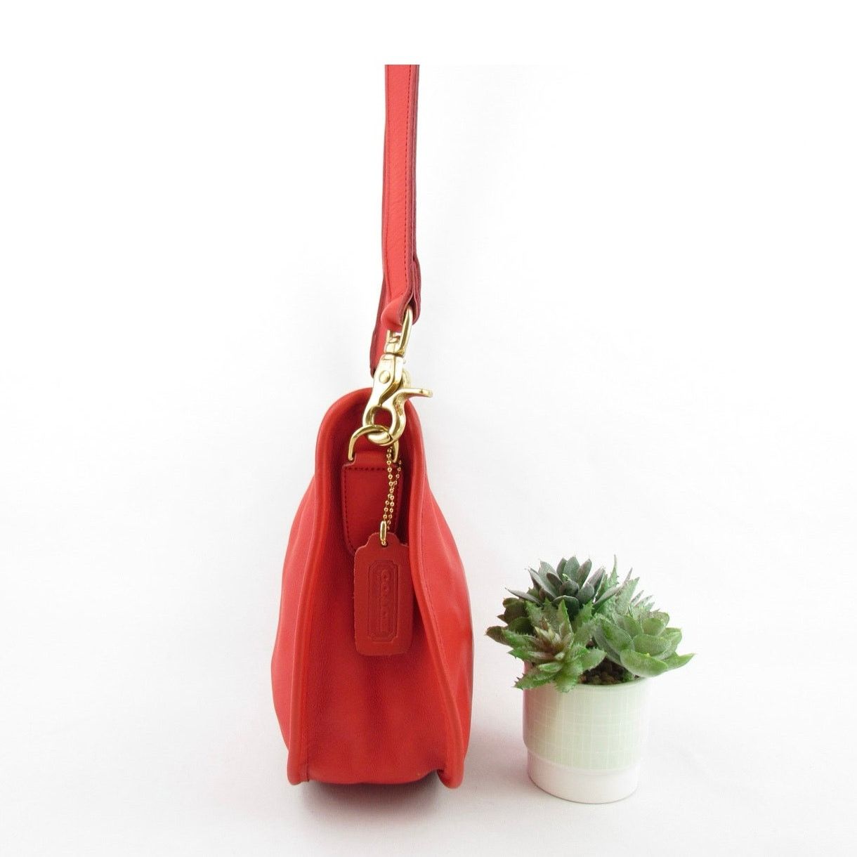 Coach Coach Vintage Red Leather Swinger Bag Size ONE SIZE - 4 Thumbnail