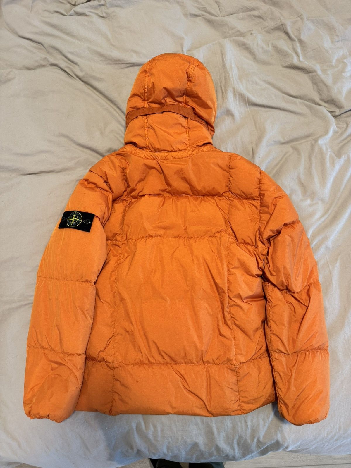 Stone Island Stone Island Orange Down Garment Dyed Crinkle Reps Jacket Size US M / EU 48-50 / 2 - 2 Thumbnail