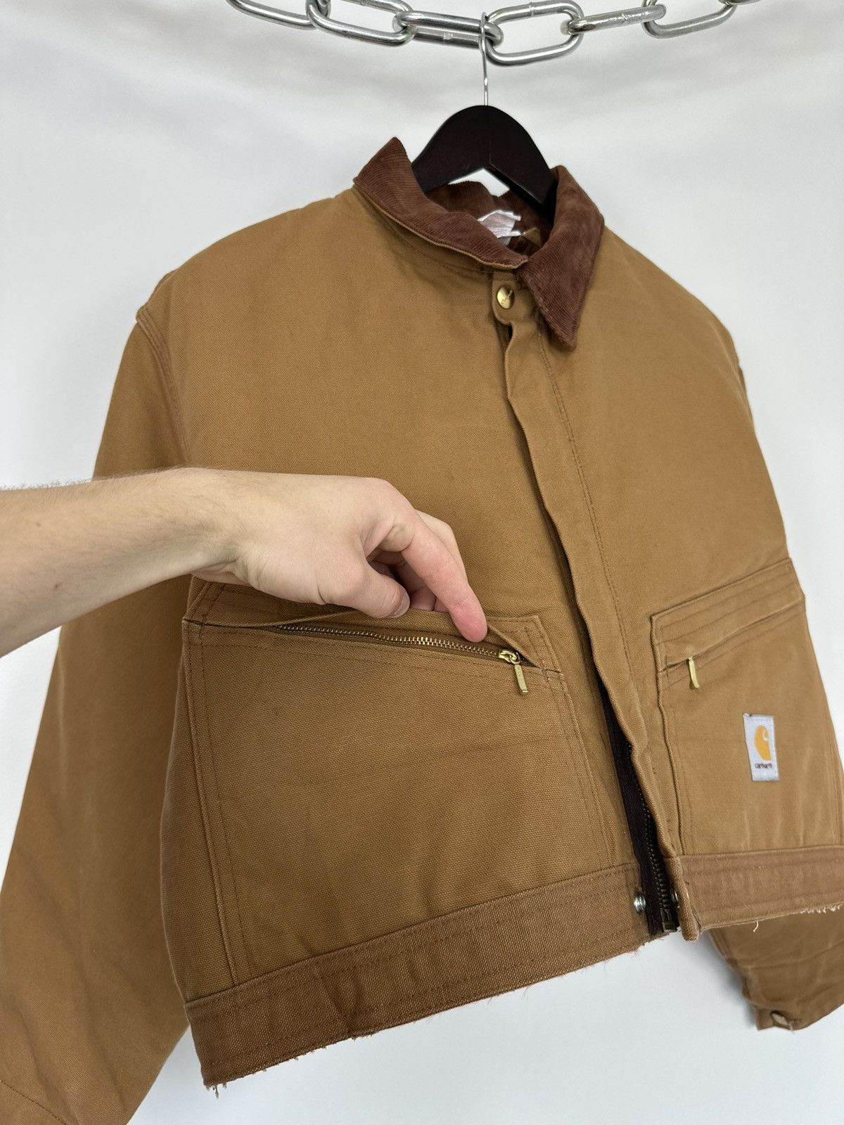 Carhartt Vintage 90s Carhartt Made In USA Cropped Boxy Detroit Jacket Size US S / EU 44-46 / 1 - 7 Thumbnail