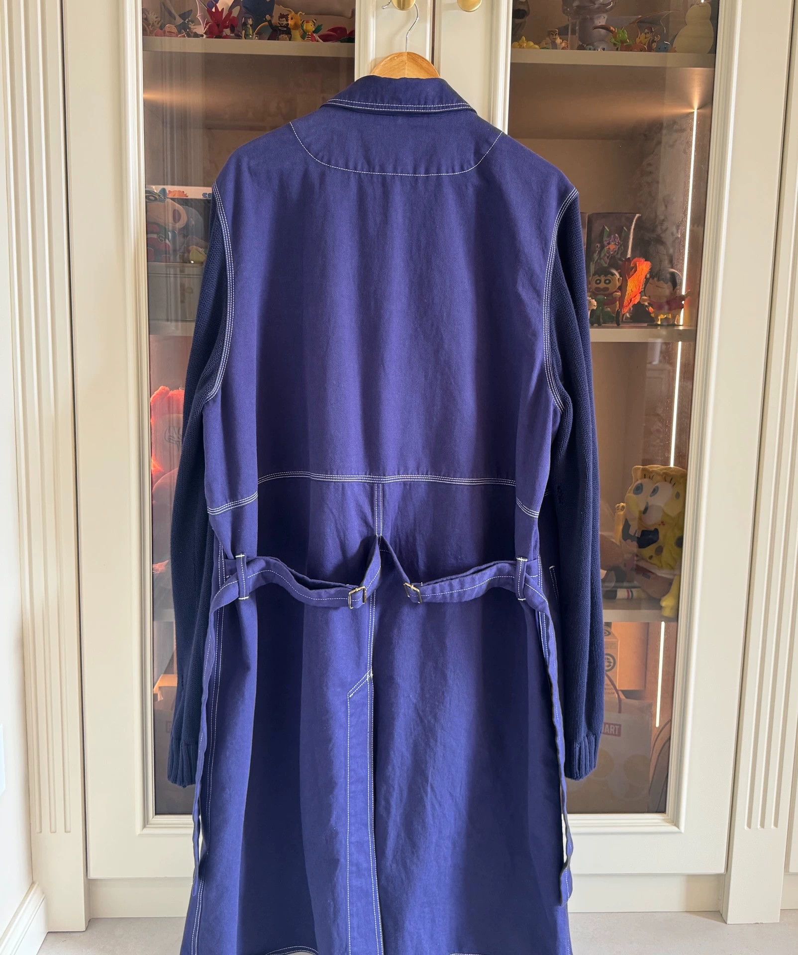 Undercover Undercover 21ss knitted damaged denim patchwork trench coat, Size US XXL / EU 58 / 5 - 2 Thumbnail