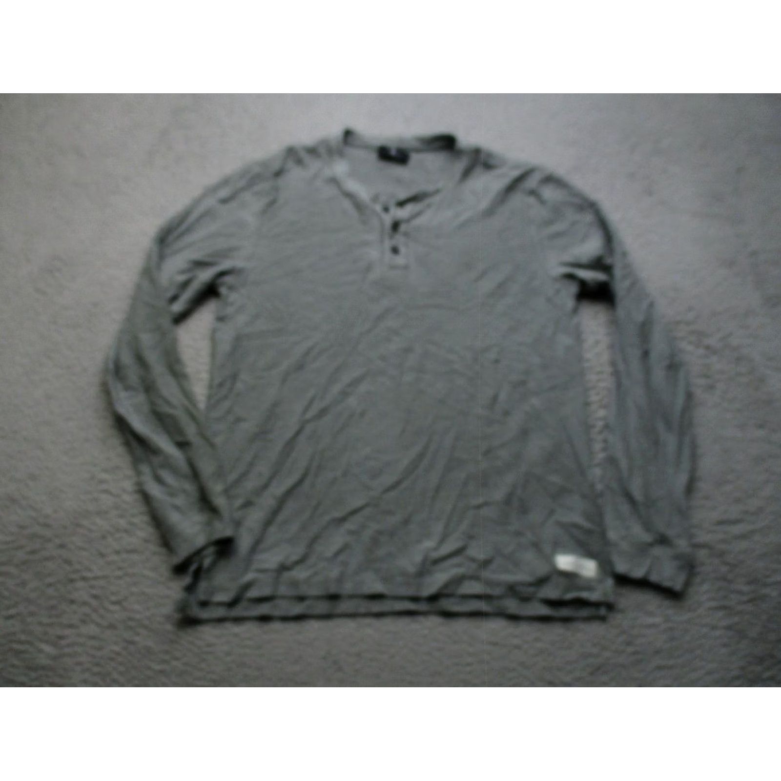 7 For All Mankind 7 For All Mankind Shirt Mens Large Gray Green Long Sleeve Henley Casual Soft Size US M / EU 48-50 / 2 - 2 Thumbnail