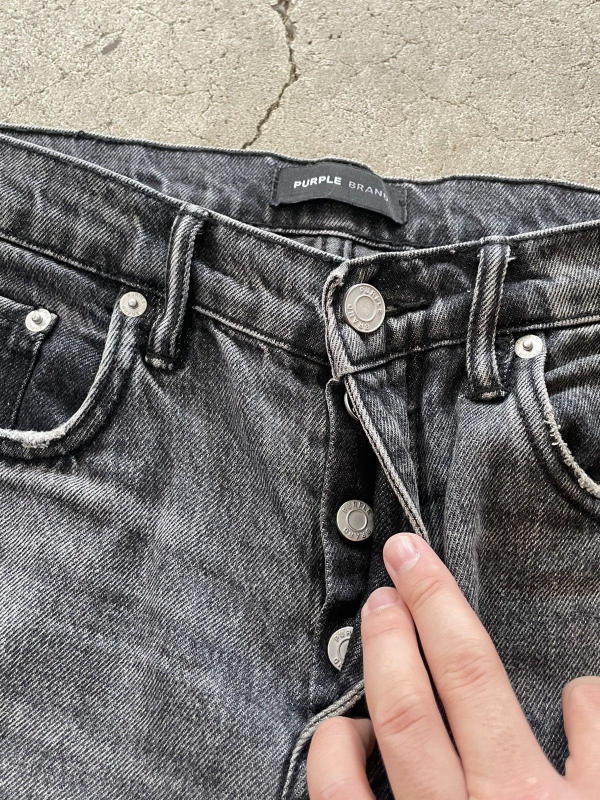 Purple Brand Purple Brand Distressed Black Denim Size US 32 / EU 48 - 3 Thumbnail