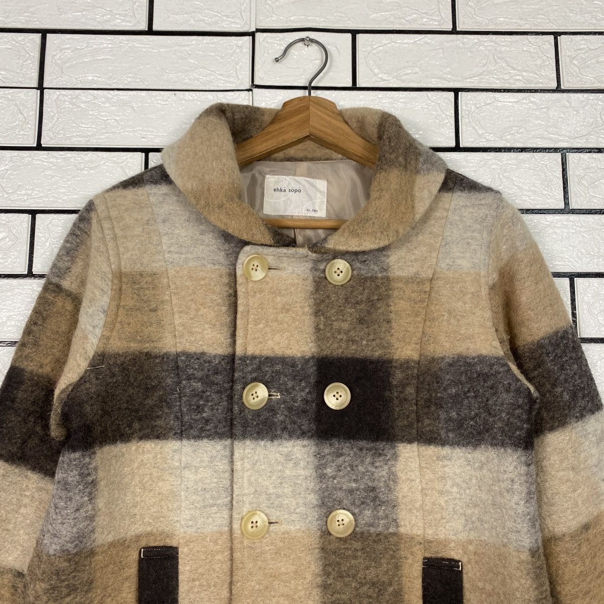 Japanese Brand 📌Vintage Wool Jacket Tartan Design Ehka Sopo Issey Miyake Size US M / EU 48-50 / 2 - 4 Thumbnail