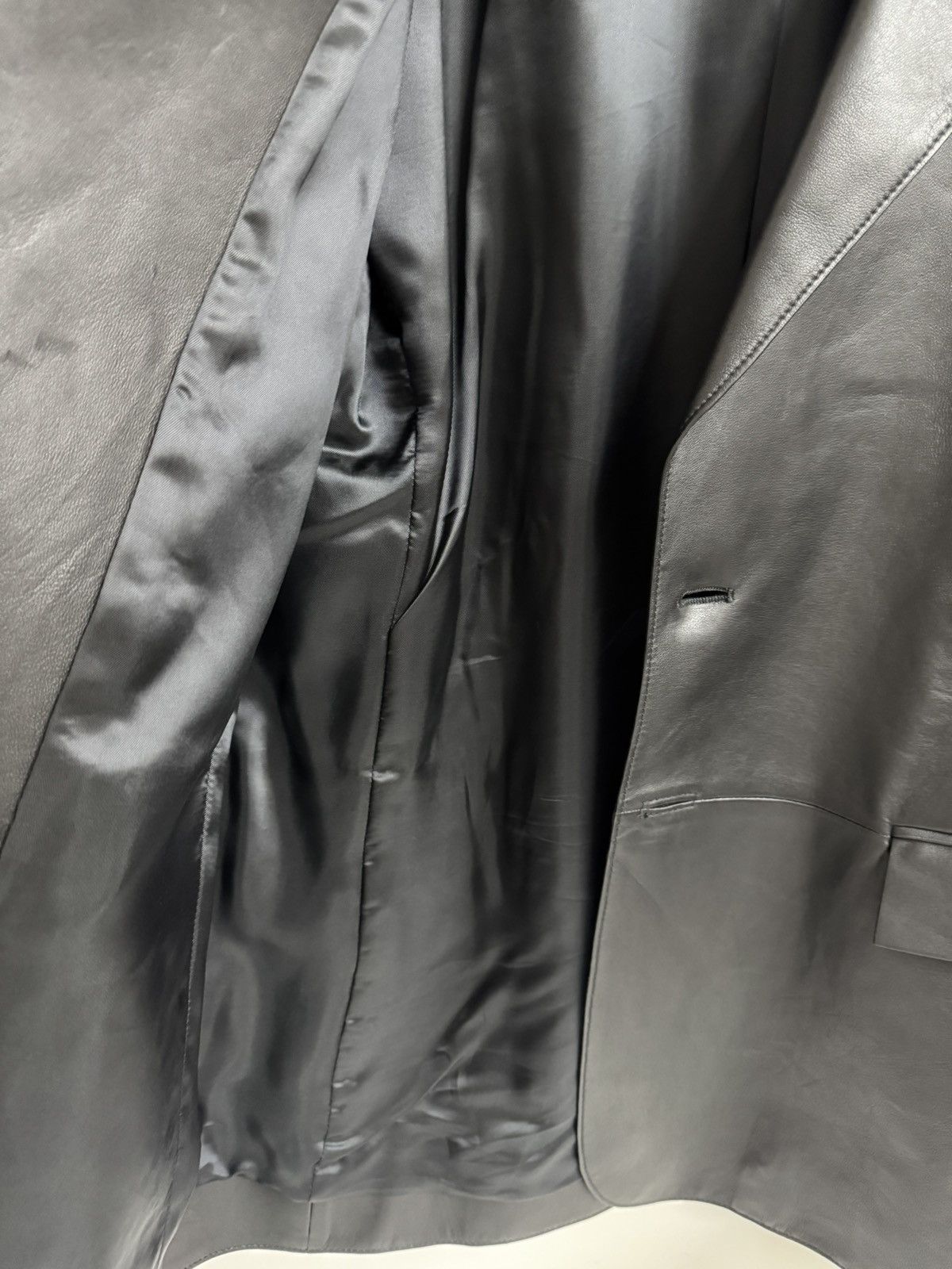 Cos COS Black Leather Blazer – Lambskin – Size 40R – Minimalist Size US M / EU 48-50 / 2 - 10 Thumbnail