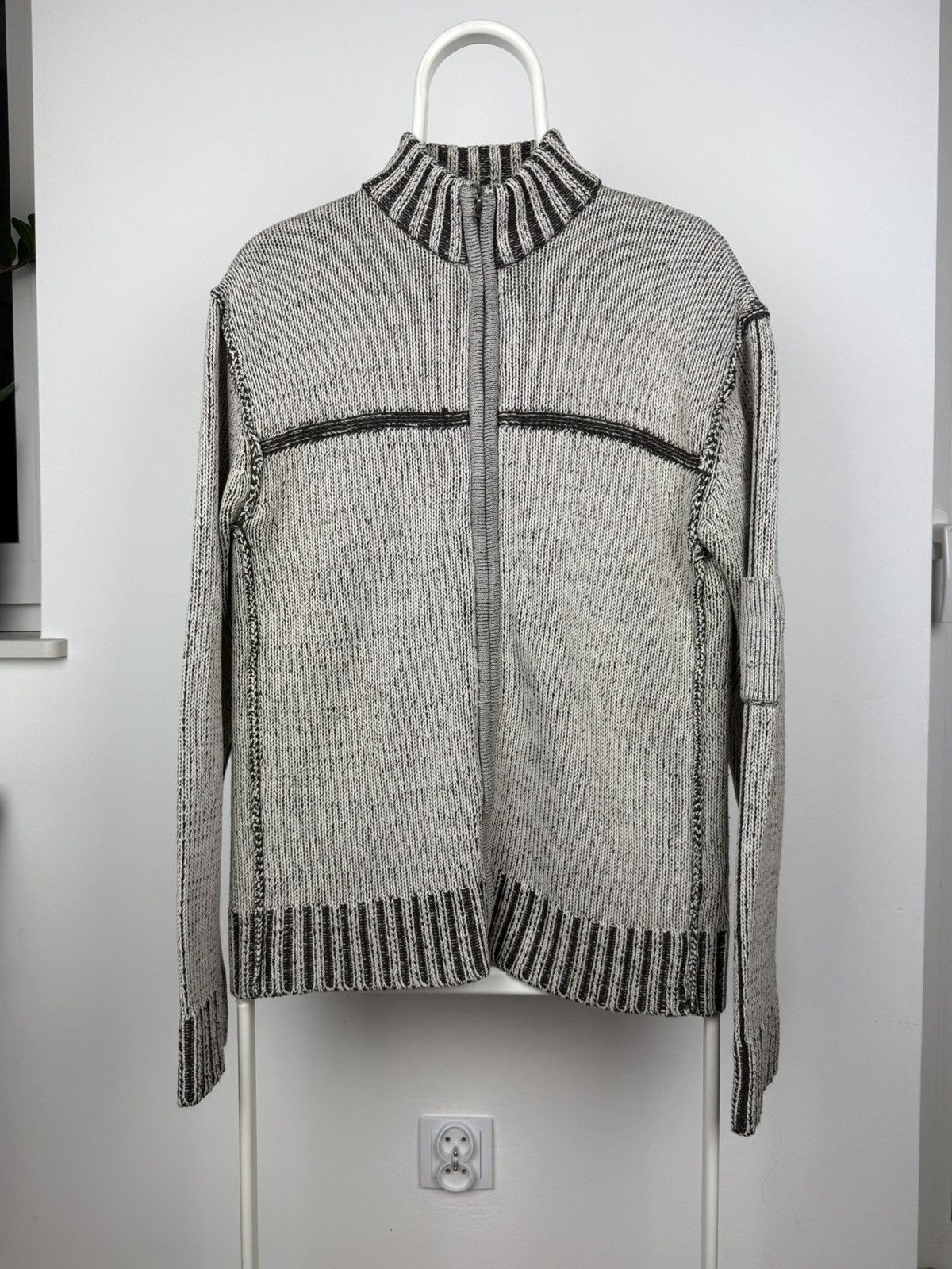 Japanese Brand Avant Garde Japan knit zip sweater Size US L / EU 52-54 / 3 - 1 Thumbnail