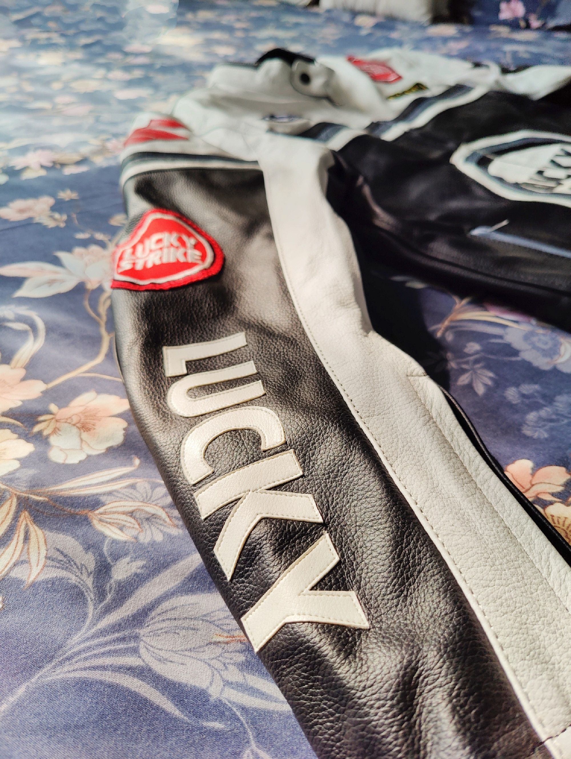 Vintage 🔥 LUCKY STRIKE 🔥 RARE VINTAGE 90s LEATHER JACKET OUTERWEAR Size US M / EU 48-50 / 2 - 4 Thumbnail