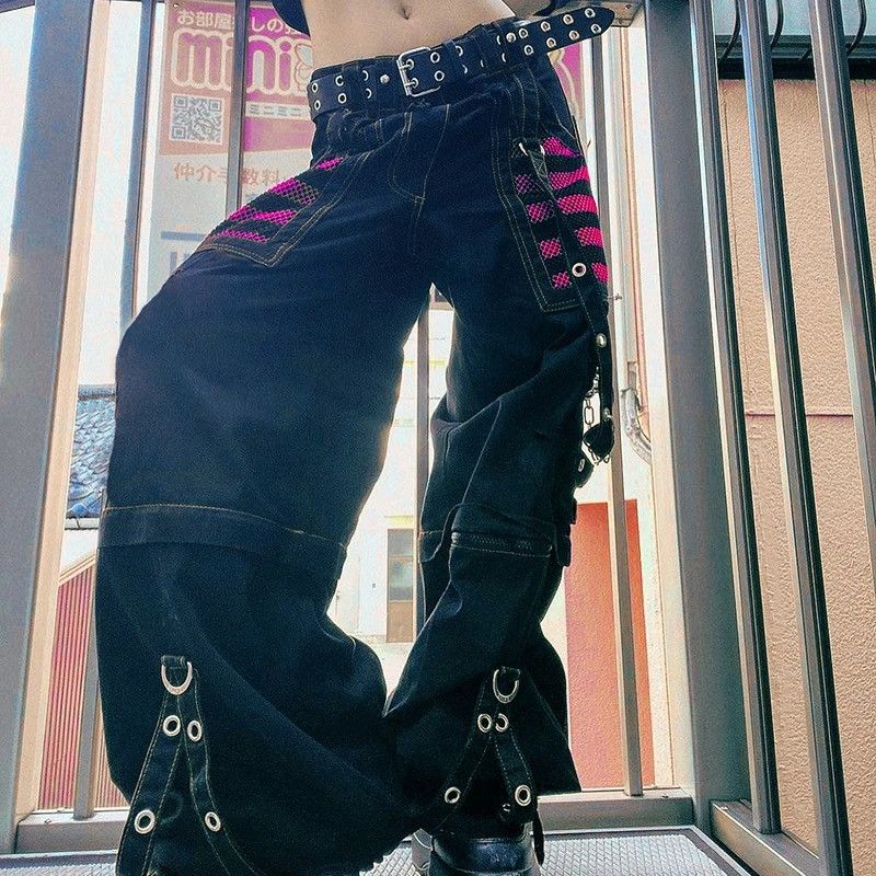 Pants Wide Straight Leg Pants Grunge Hippie Baggy