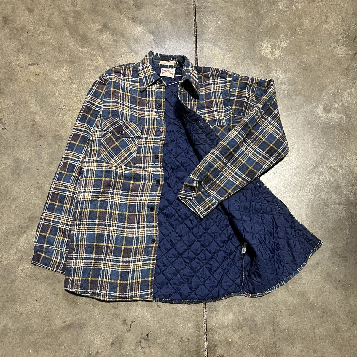 Sears Vintage Flannel Shirt Jacket Quilted Shacket Button Up 70s Size US S / EU 44-46 / 1 - 6 Thumbnail