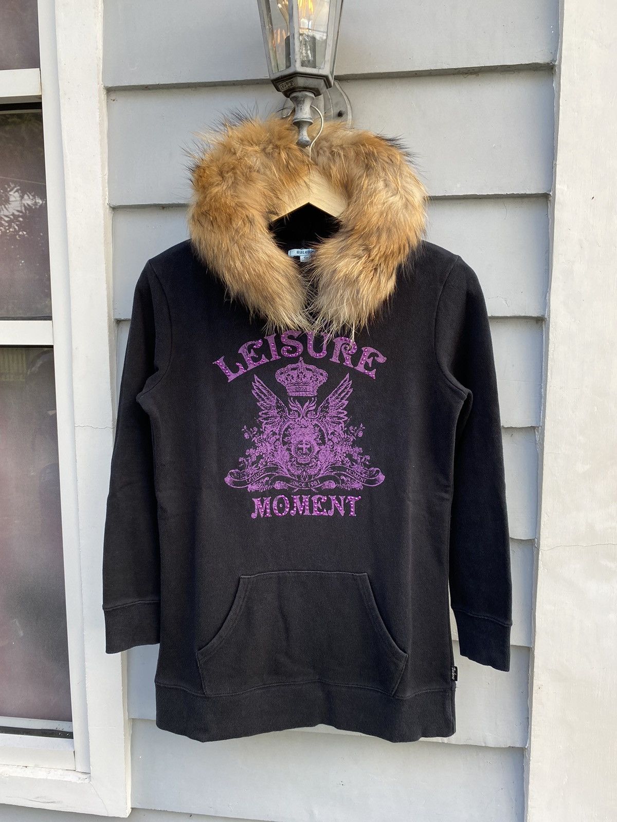 Japanese Brand Baleno Leisure Moment Japanese Fur Hoodie Style Crown Poem Size M / US 6-8 / IT 42-44 - 1 Thumbnail
