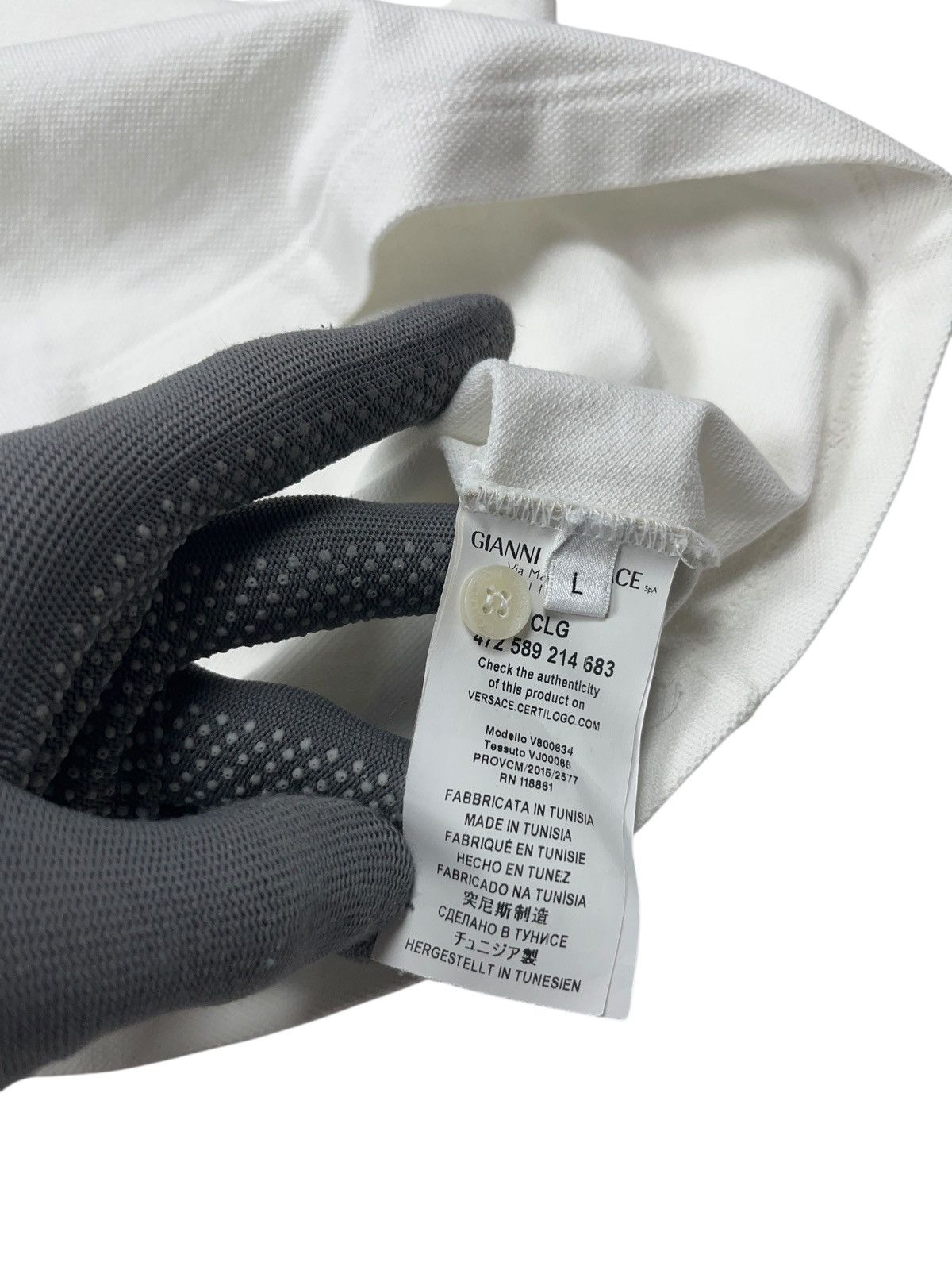 Versace × Versace Jeans Couture Gianni Versace Polo Shirt Medusa Logo Patterned Collar Size US L / EU 52-54 / 3 - 8 Thumbnail