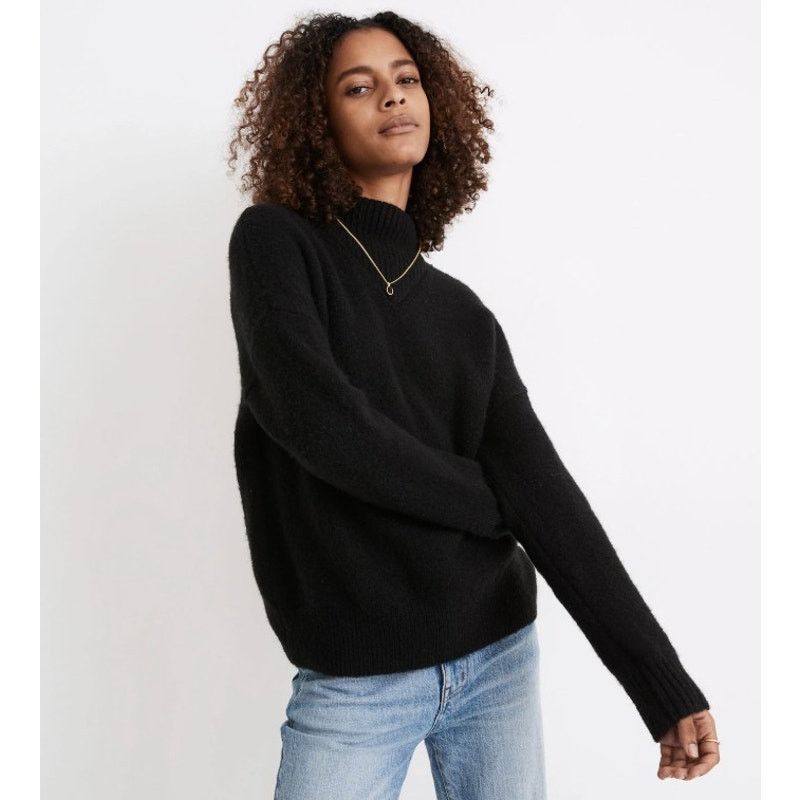 Madewell Madewell Dillon Mockneck Pullover Sweater True Black Size XS Size XS / US 0-2 / IT 36-38 - 2 Thumbnail
