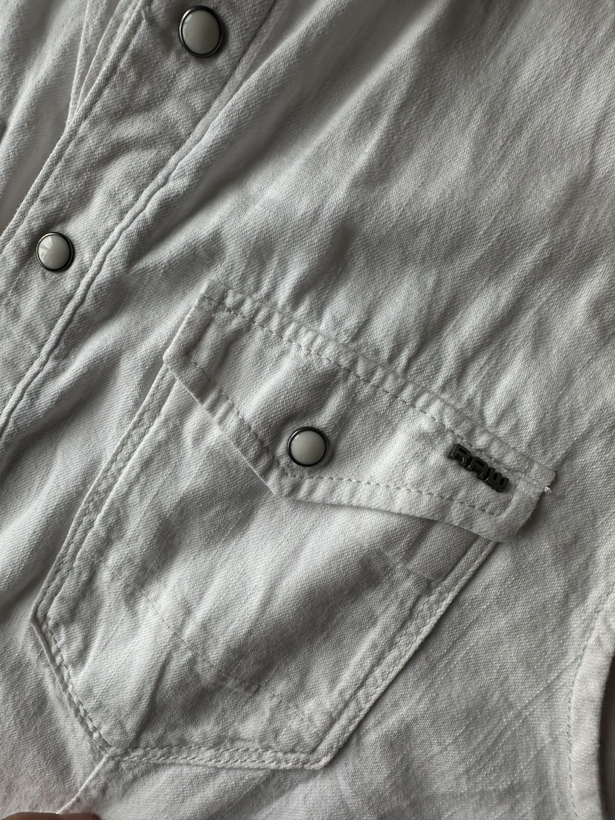 G-Star 🚨VINTAGE G STAR RAW WHITE COTTON VEST sweater RARE Size US M / EU 48-50 / 2 - 8 Thumbnail