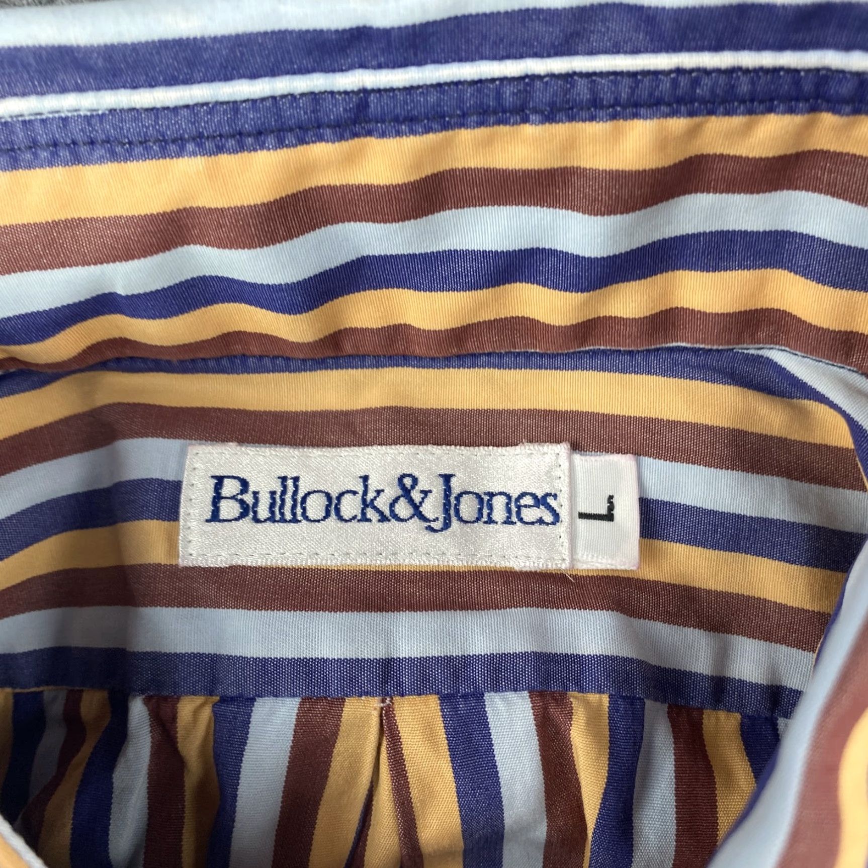 Vintage VINTAGE Bullock & Jones Shirt Mens Large Striped Button-Down Long Sleeve Pocket Made USA Size US L / EU 52-54 / 3 - 7 Thumbnail