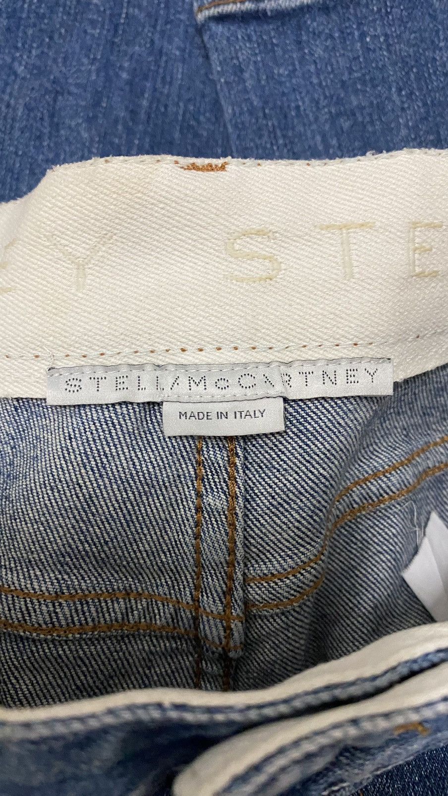 Stella McCartney Stella Mccartney Distressed Denim Patchwork Blue Jeans Pants Size US 35 - 21 Thumbnail