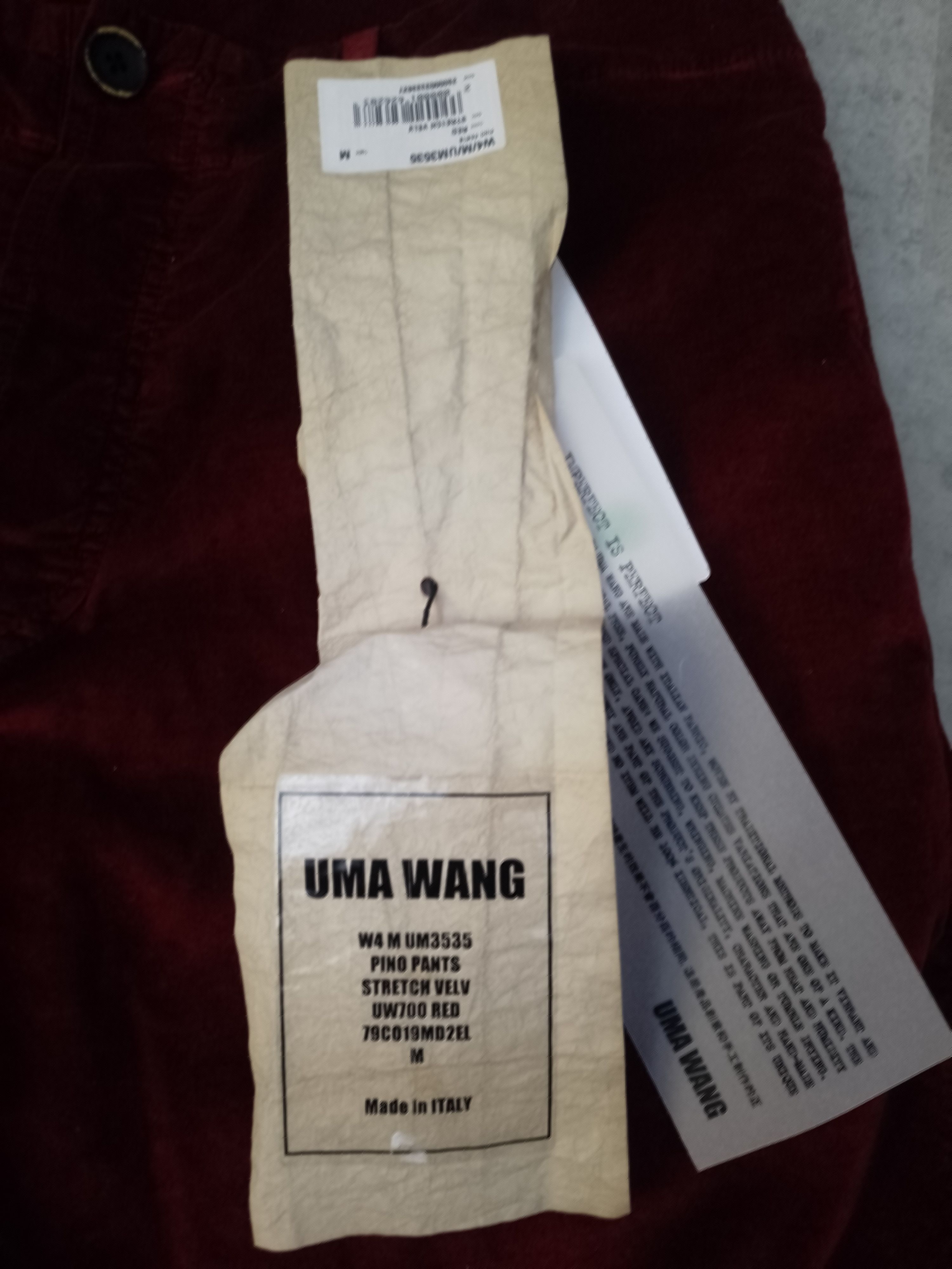 Uma Wang Pino Stretch Pant Velvet M Size US 32 / EU 48 - 4 Thumbnail