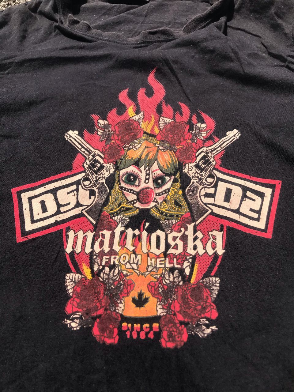 Dsquared2 × Helly Hansen × Hysteric Glamour 💥Rare Dsquared black Matrioska From Hell print shirt Size US S / EU 44-46 / 1 - 3 Thumbnail