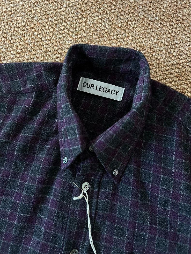Our Legacy Our Legacy size46 Purple gray checkered shirt Size US S / EU 44-46 / 1 - 2 Thumbnail