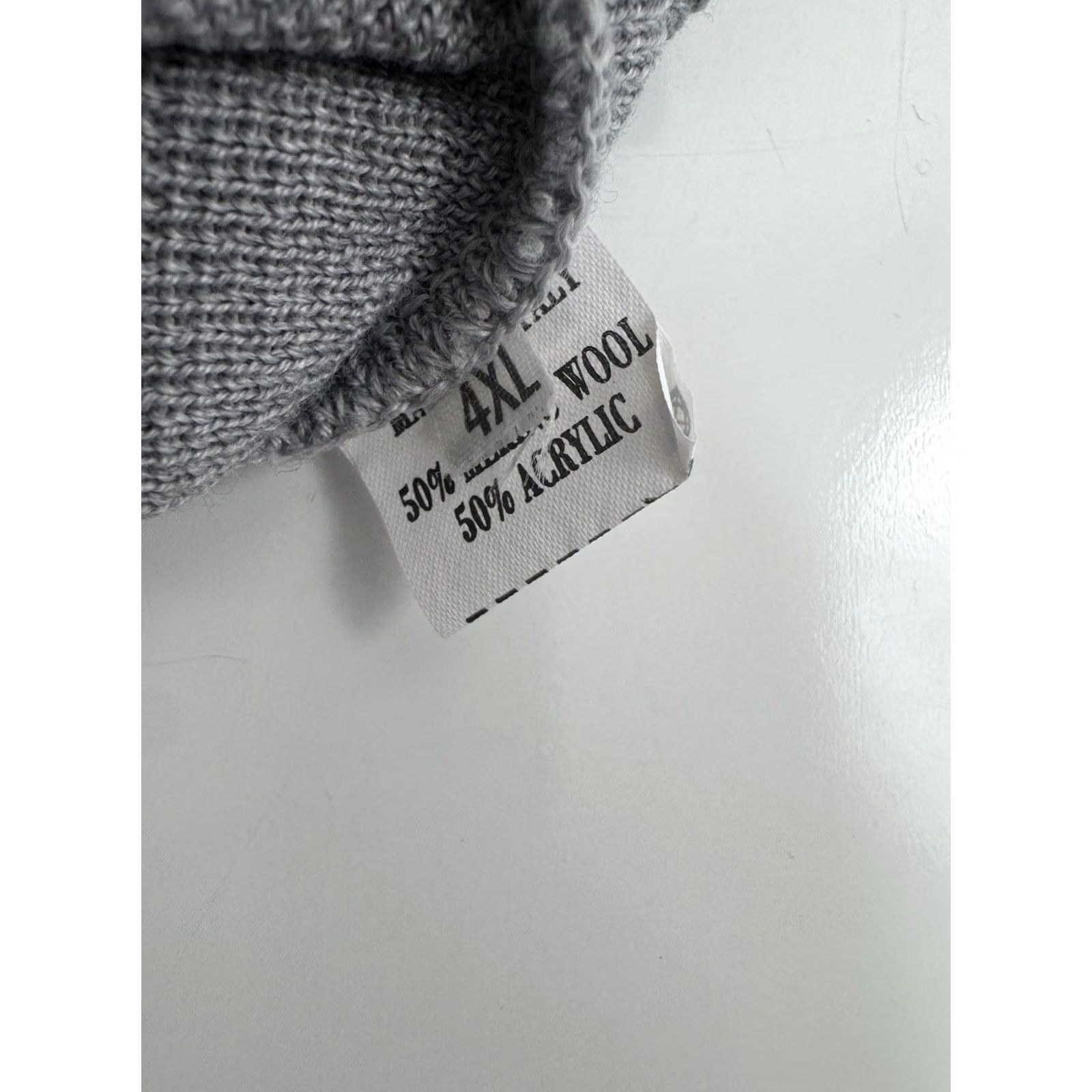 Vintage GIONFRIDDO Sweater Vest 4XL Merino Wool Blend V-Neck Men Gray Italy Knit Wool Vest Mens 4XL Size US XXL / EU 58 / 5 - 5 Thumbnail