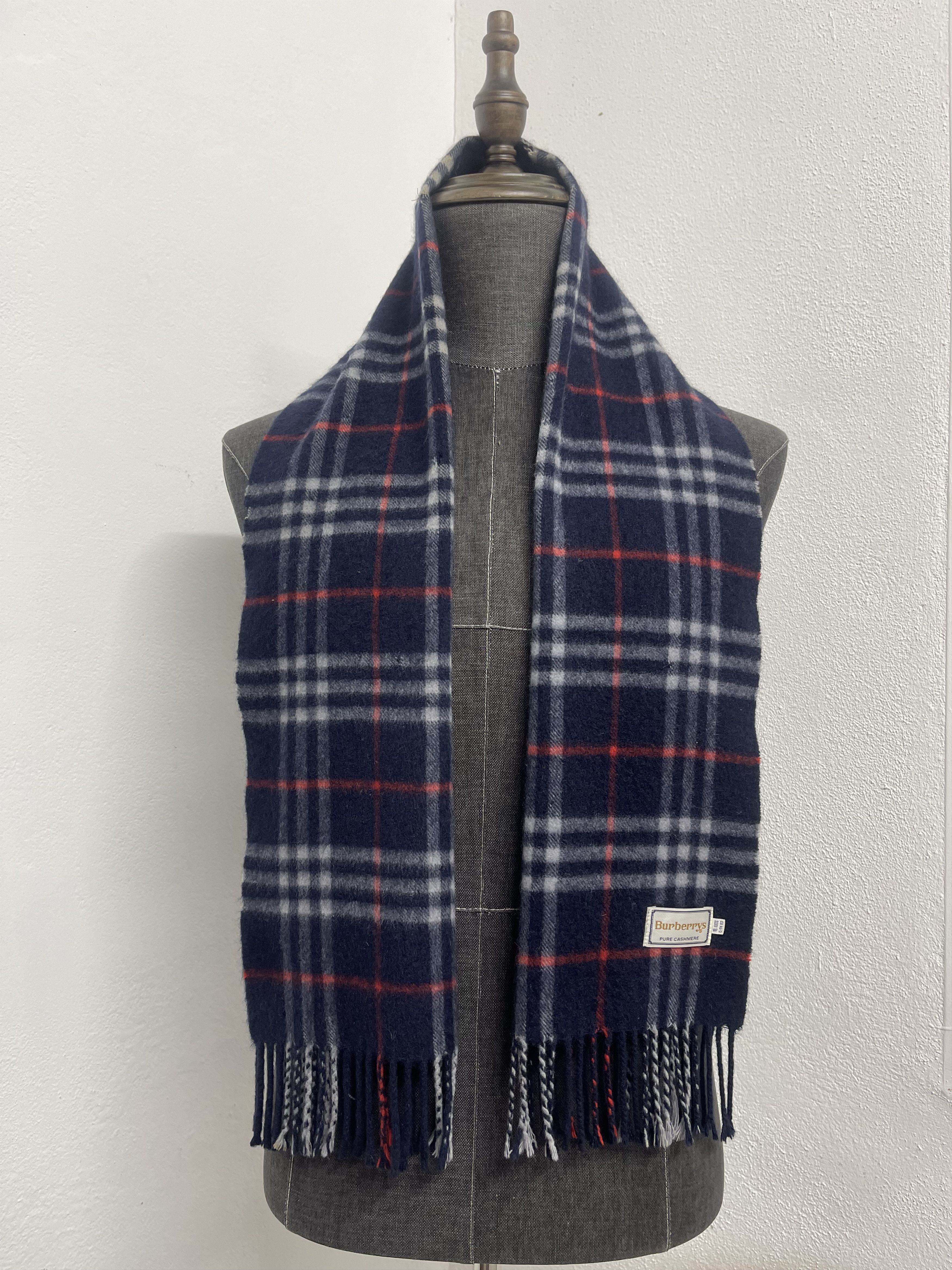 Burberry Vintage Burberrys Checkered Muffler Scarf - 6232 Size ONE SIZE - 1 Thumbnail
