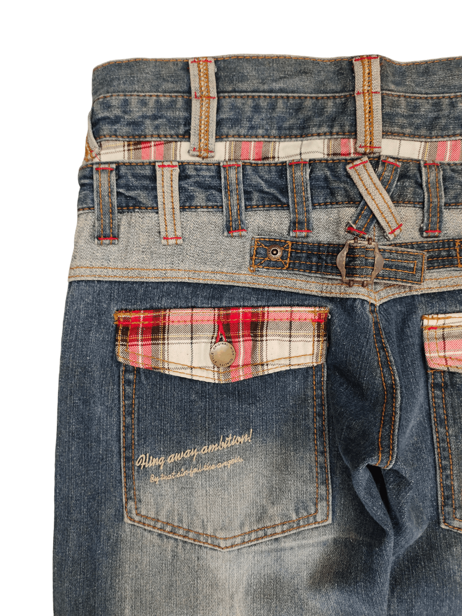 Hysteric Glamour Japanse Brand Double Waist Buckle Back Ppfm Undercover Style Size US 33 - 4 Thumbnail