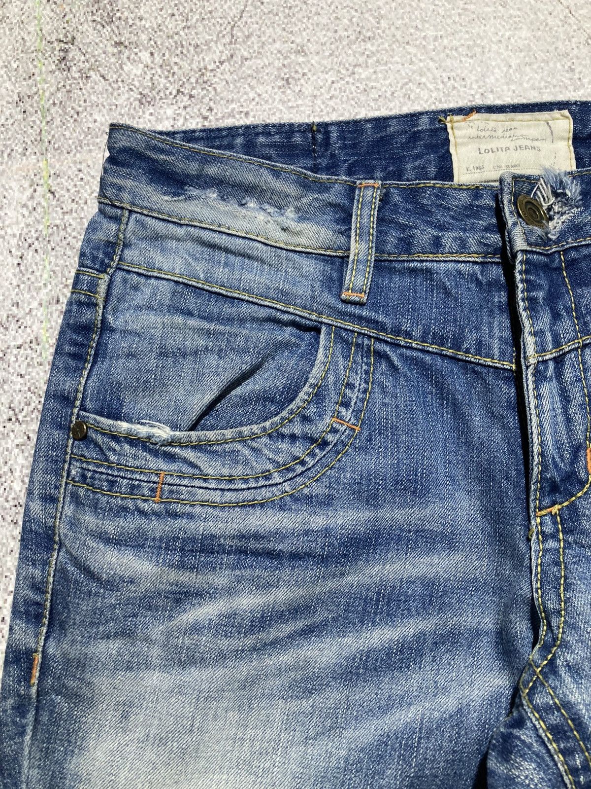 Japanese Brand 2000s Lolita Y2k Studded Faded 3/4 Jeans Pants Lgb Punk Size US 32 / EU 48 - 14 Thumbnail