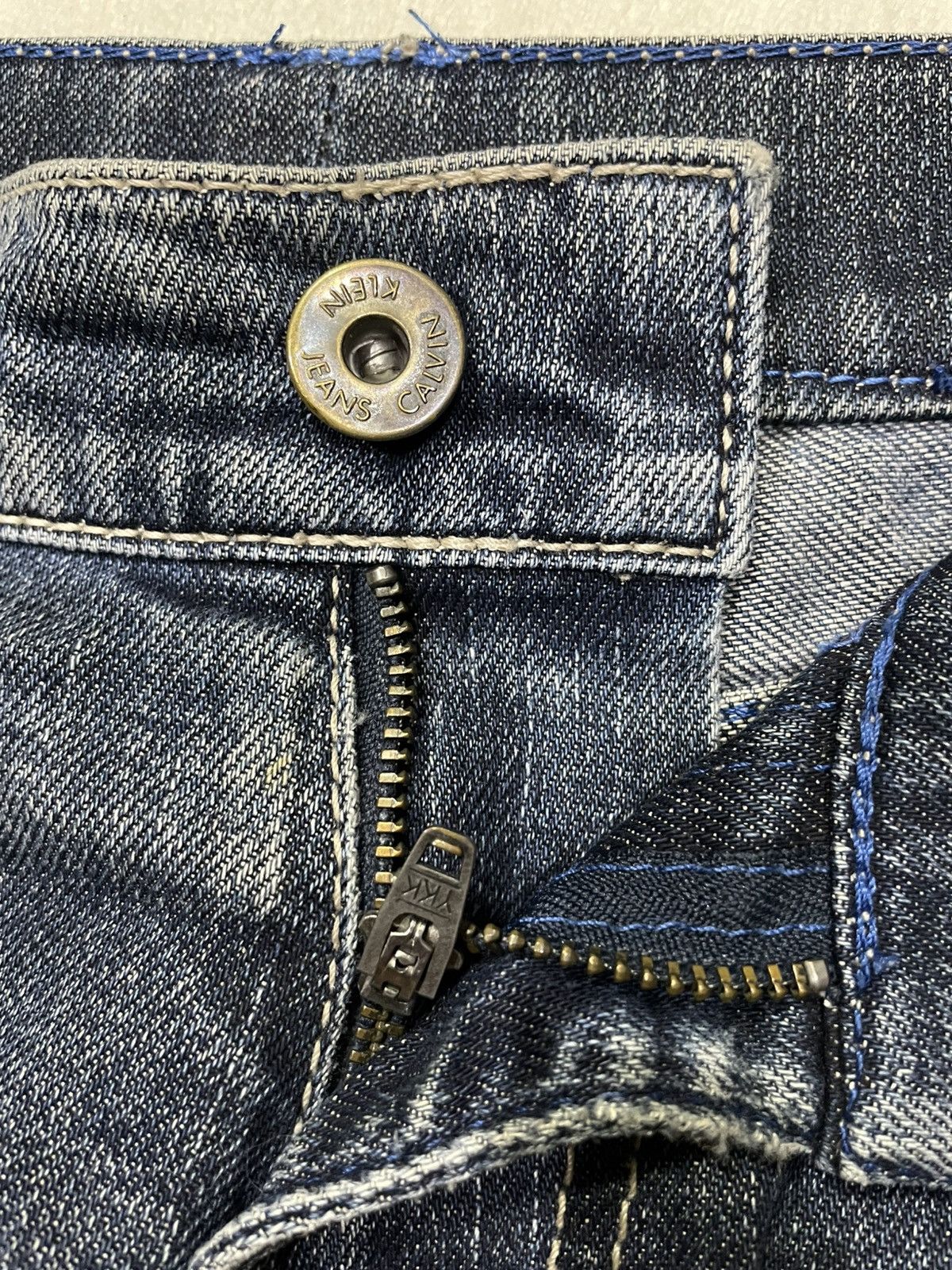 Calvin Klein Vintage Calvin Klein Jeans Straight Cut Distress Faded Jean Size US 33 - 9 Thumbnail