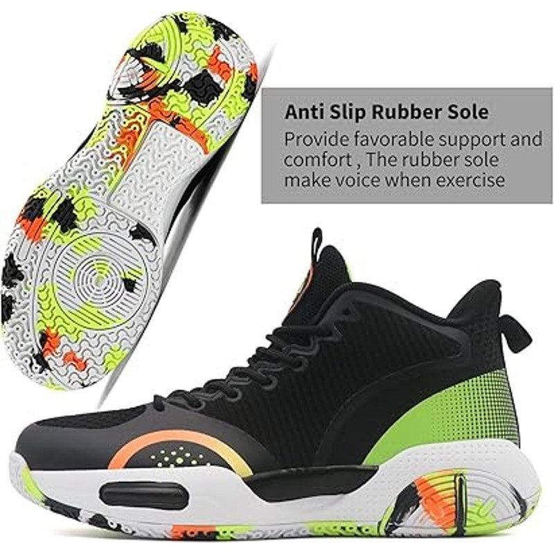 Other Beita Mens Size 8 Black Neon High Top Basketball Shoes Size US 8 / EU 41 - 3 Thumbnail