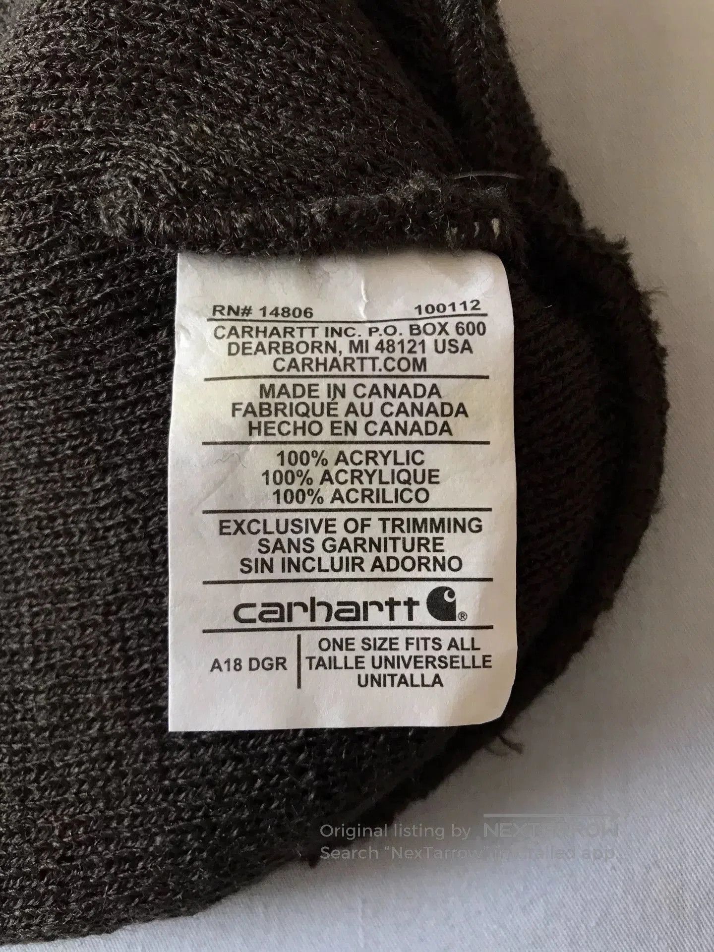 Carhartt Carhartt A18 DGR Dark Green Beanie. Size ONE SIZE - 8 Thumbnail