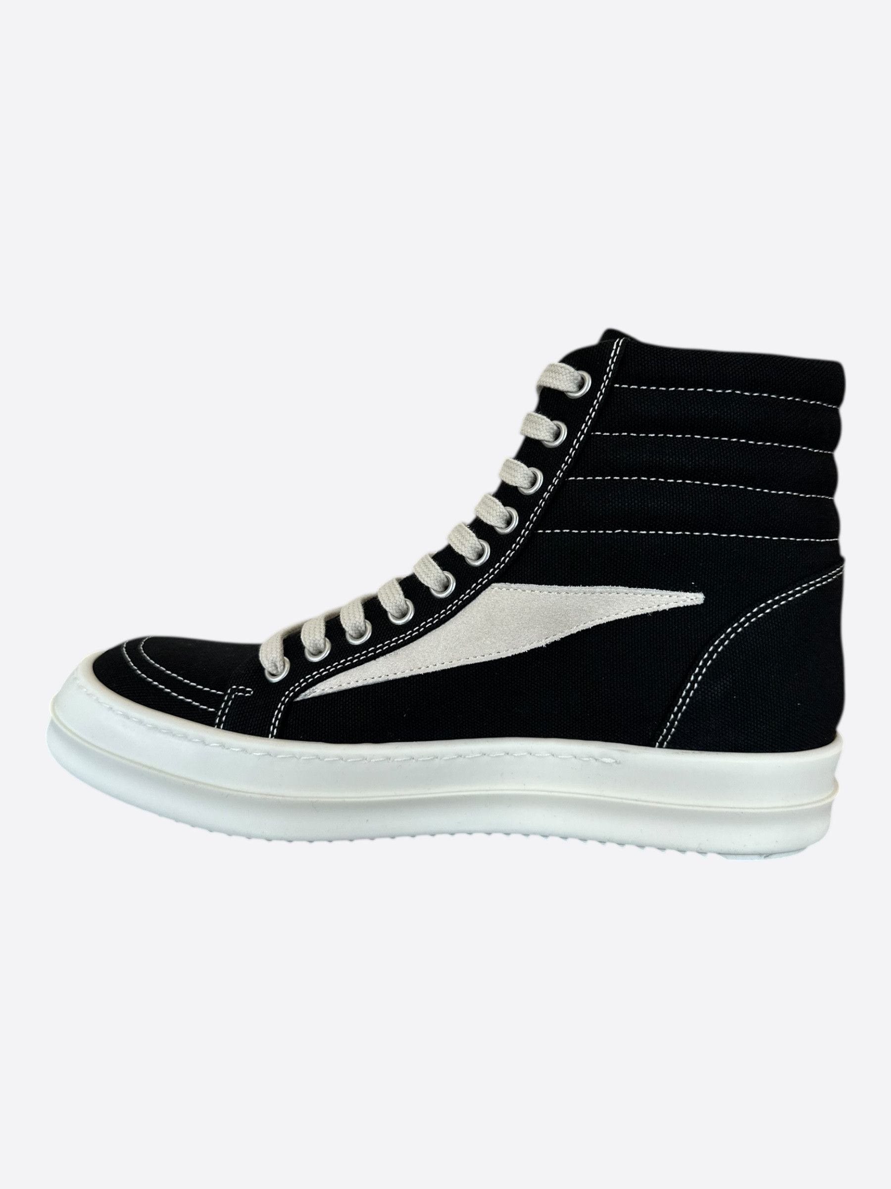 Rick Owens Rick Owens Black & White Vintage Women's High Top Sneakers Size US 9 / IT 39 - 6 Thumbnail