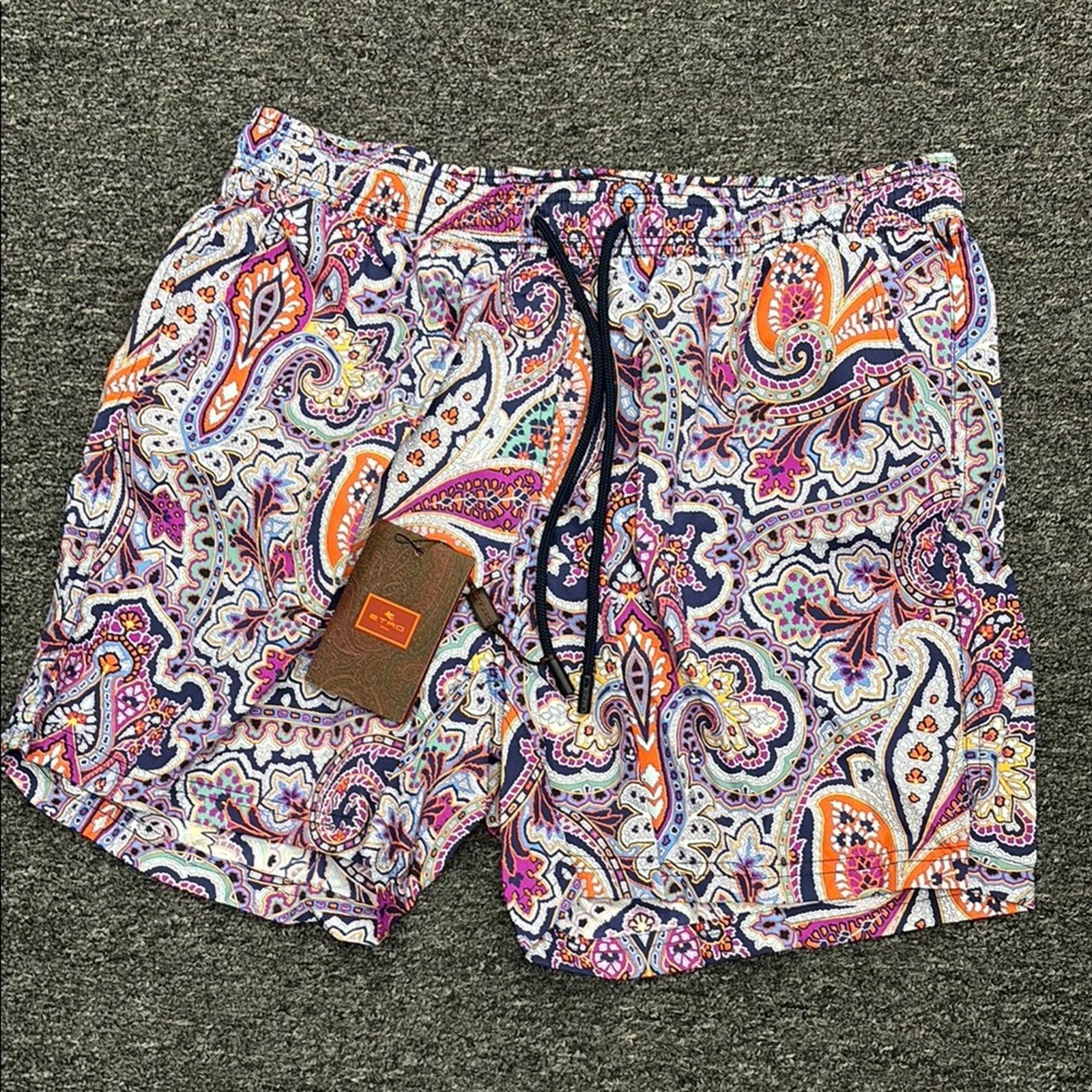 Etro NWT Etro Men's Multicolor Paisley Swim Trunks Size XL Size US 38 / EU 54 - 1 Thumbnail