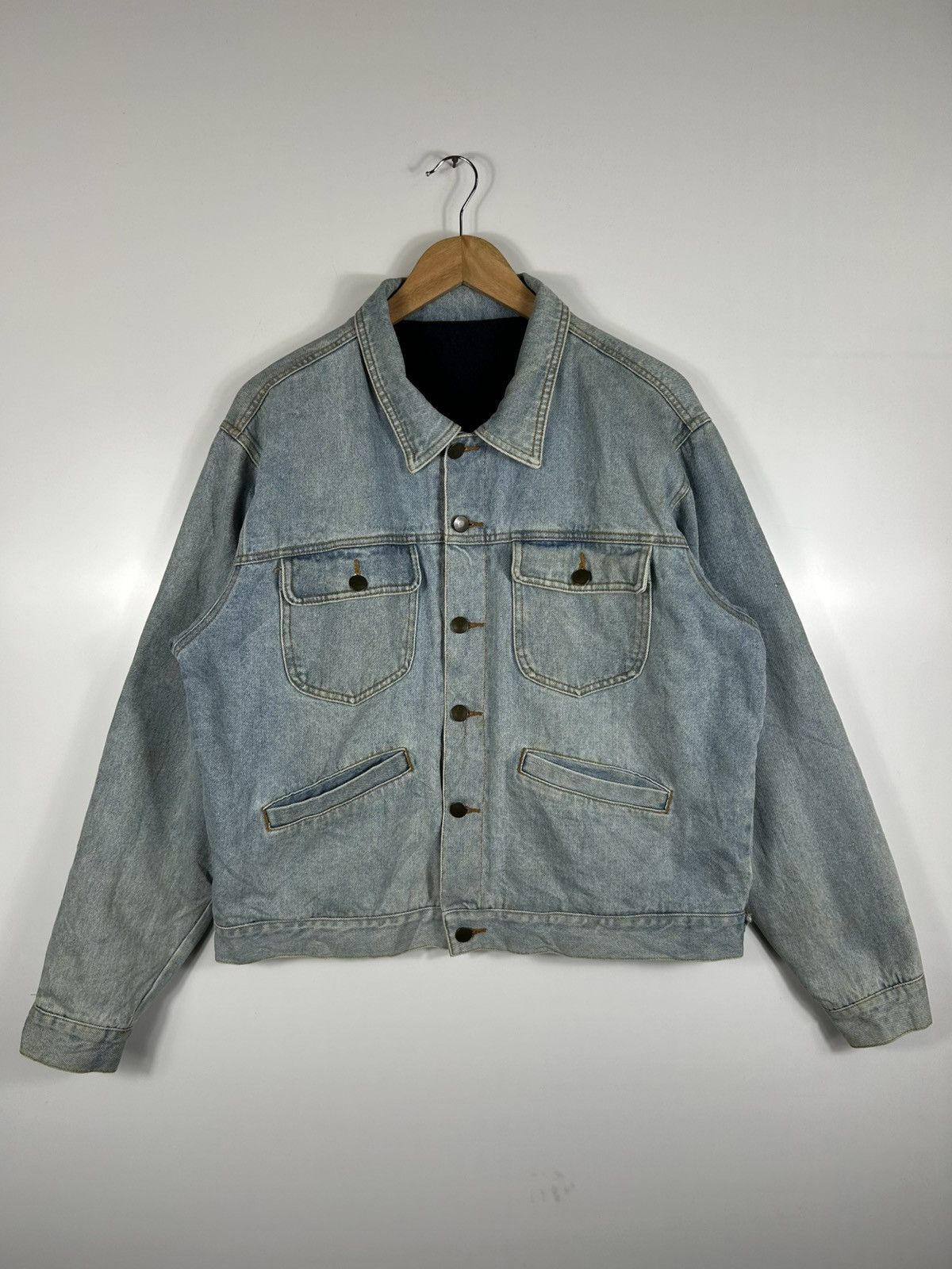 Japanese Brand × Vintage ⚡️Vintage Denim Button Chore Jacket Size US L / EU 52-54 / 3 - 1 Thumbnail