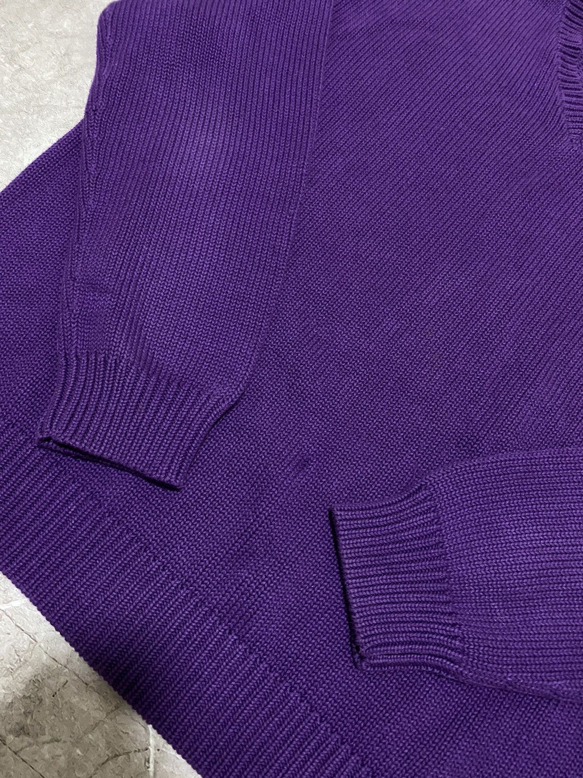 Polo Ralph Lauren × Ralph Lauren × Vintage Vintage Y2K Polo Ralph Lauren Purple V-Neck Sweatshirt 90s Size US L / EU 52-54 / 3 - 9 Thumbnail