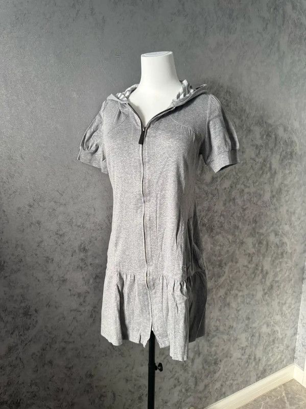 Burberry Burberry Gray Cotton Short Sleeve Hoodie Dress Size M / US 6-8 / IT 42-44 - 1 Thumbnail